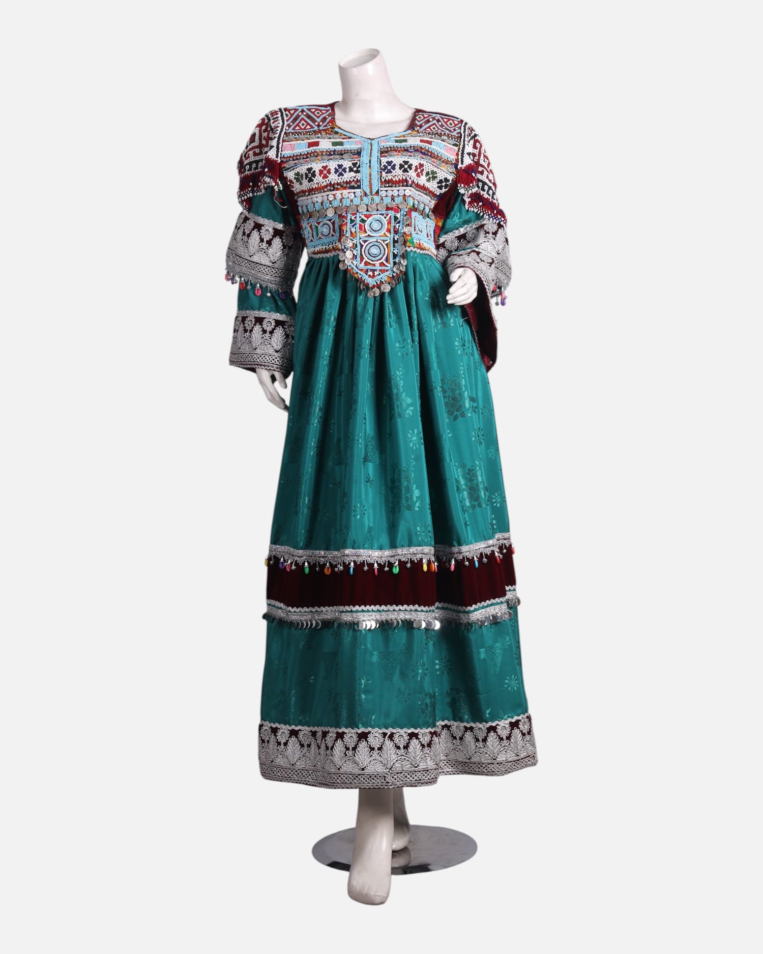 Eid dress for Women 2026 – Premium Turquoise Afghan Gand Dress | Aseel