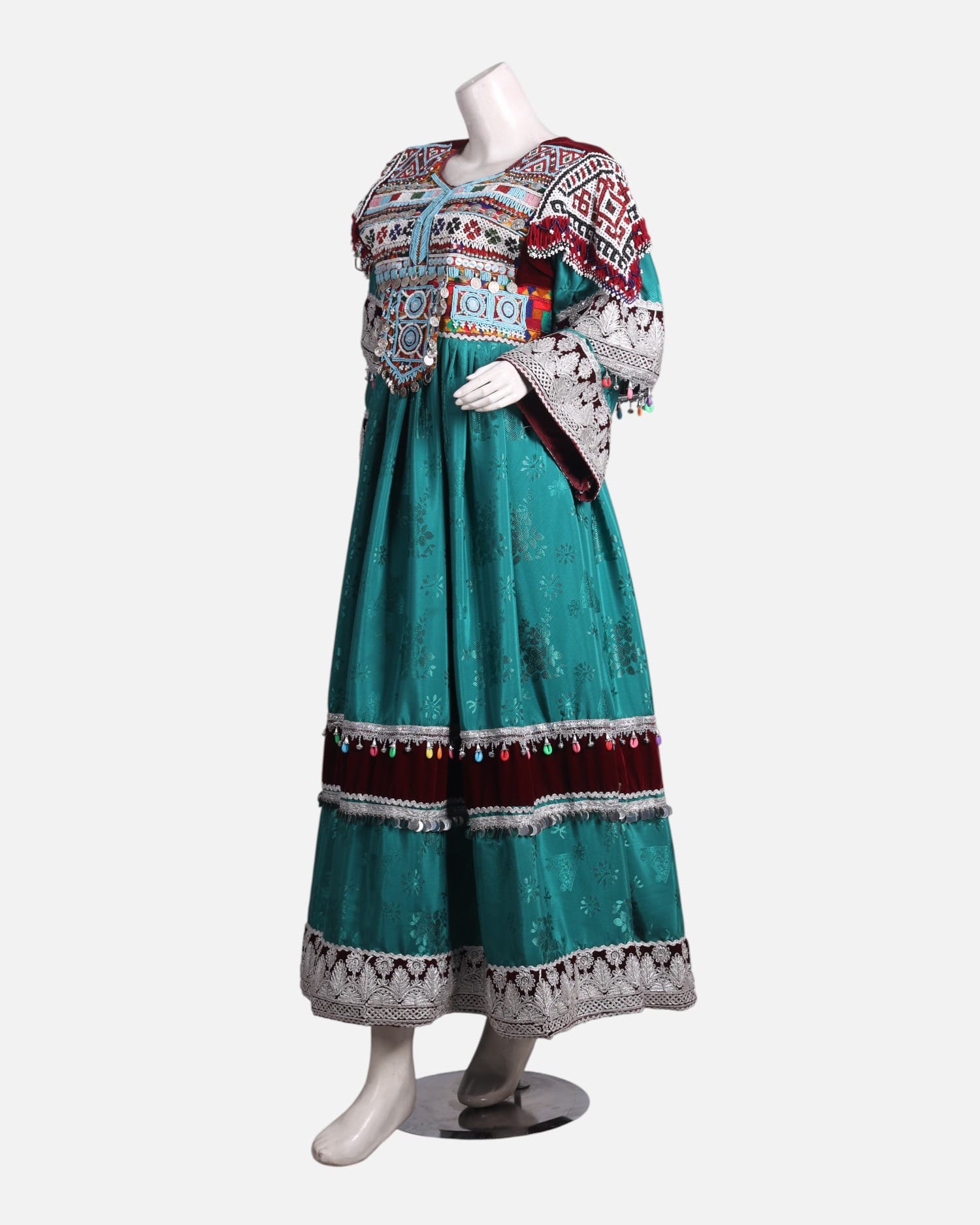 Eid dress for Women 2026 – Premium Turquoise Afghan Gand Dress | Aseel