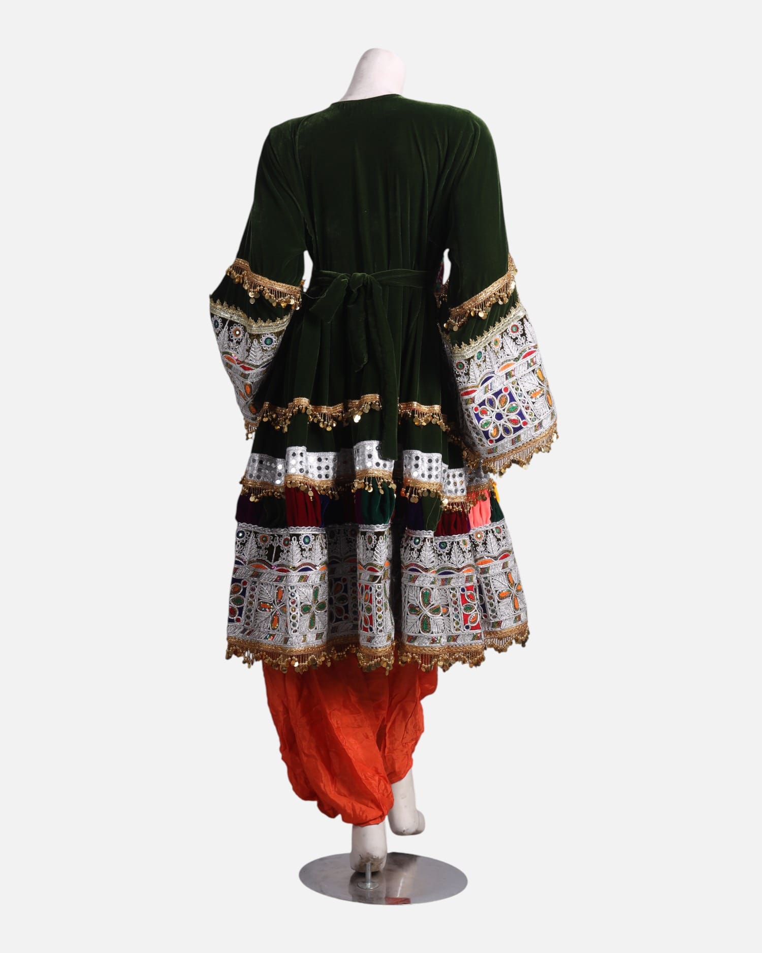 Traditional Afghan Dress – Premium Velvet Embroidered Gand for Weddings | Aseel