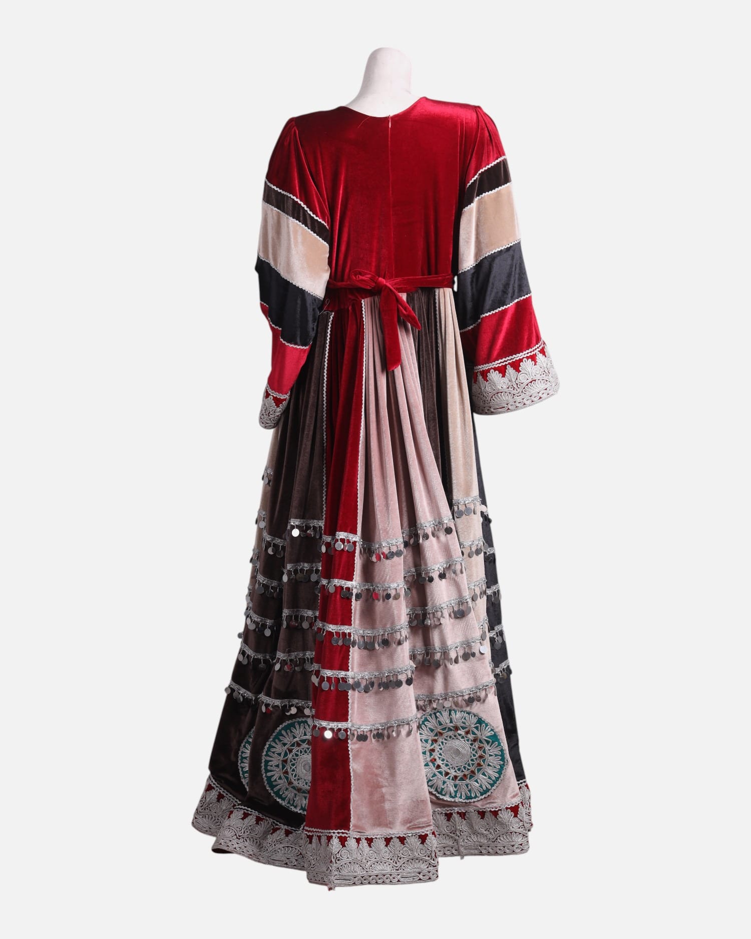 Gand Afghani Afghan Traditional Velvet Embroidered Dress – Handcrafted Cultural Outfit Aseel