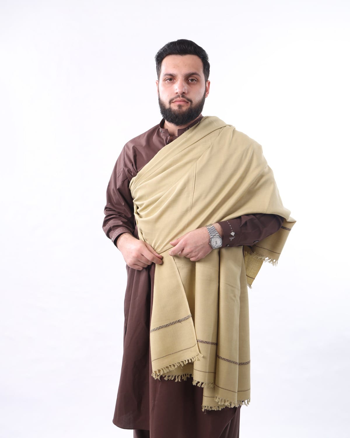 Men’s Afghan Yakhun Hindi & Patu – Traditional Handcrafted Attire for Eid, Weddings, and Cultural Events | Aseel