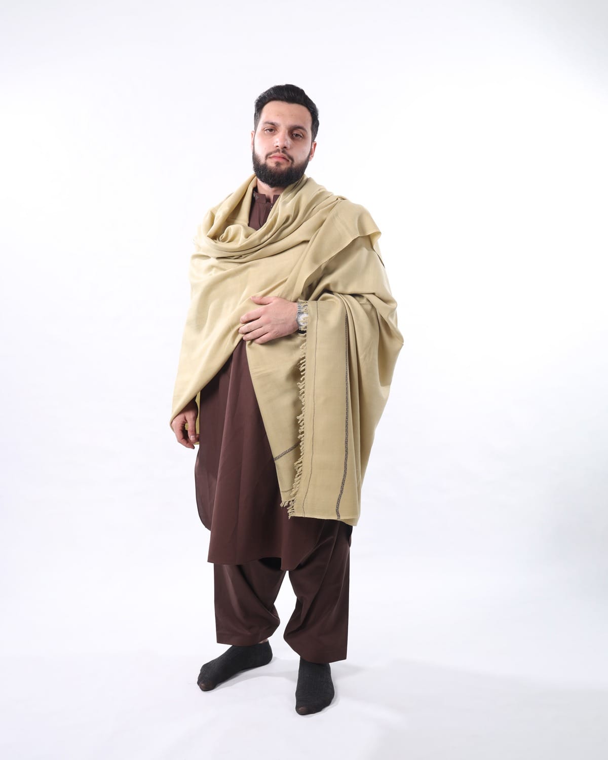 Men’s Afghan Yakhun Hindi & Patu – Traditional Handcrafted Attire for Eid, Weddings, and Cultural Events | Aseel