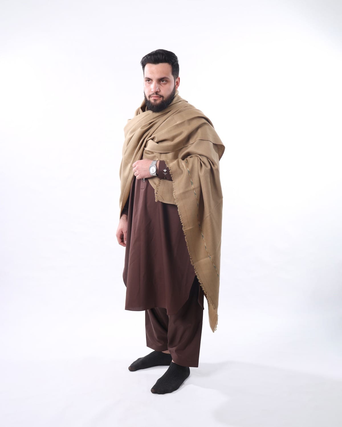 Luxury Afghan Patu Shawl | Wool Kashmiri Winter Scarf Oversize