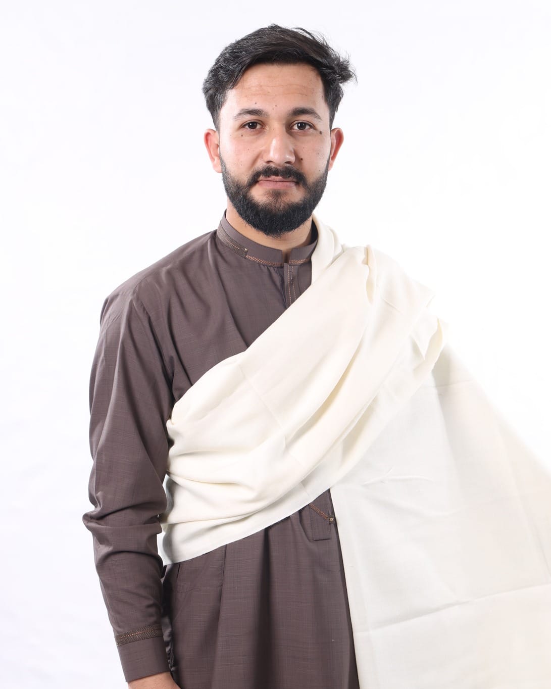 Kashmiri Wool Shawl for Men | Afghan Patu, Handmade Winter Wrap, Cultural Heritage Shawl