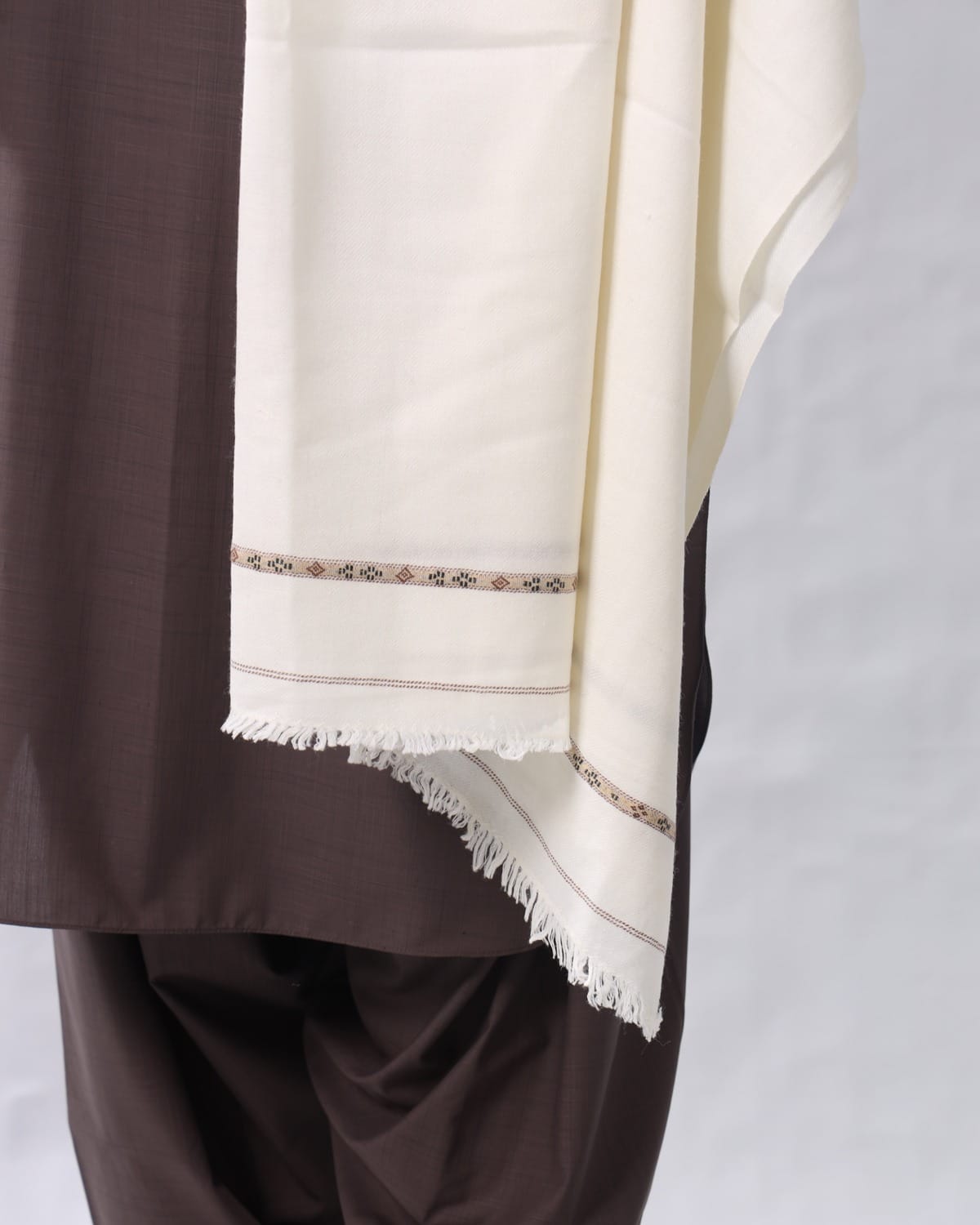 Kashmiri Wool Shawl for Men | Afghan Patu, Handmade Winter Wrap, Cultural Heritage Shawl