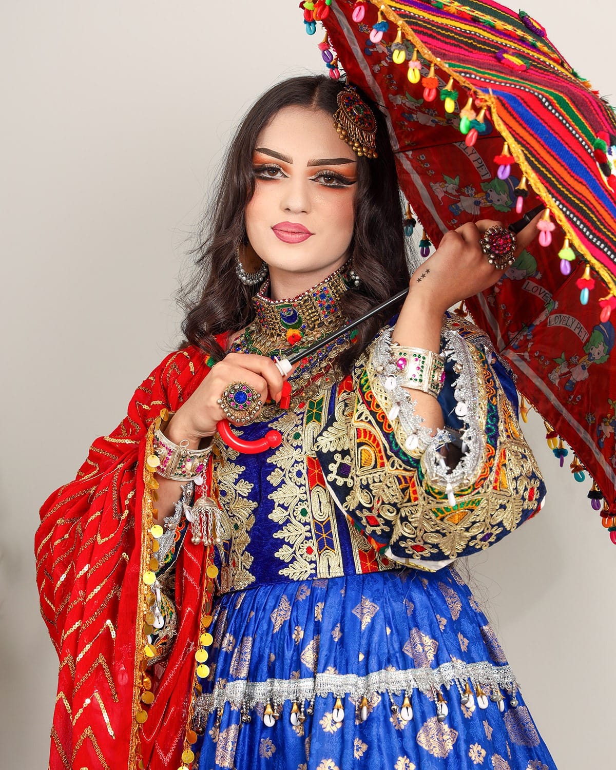Afghan Dress with Handcrafted Banarsi Embroidery – Traditional Afghan Dress