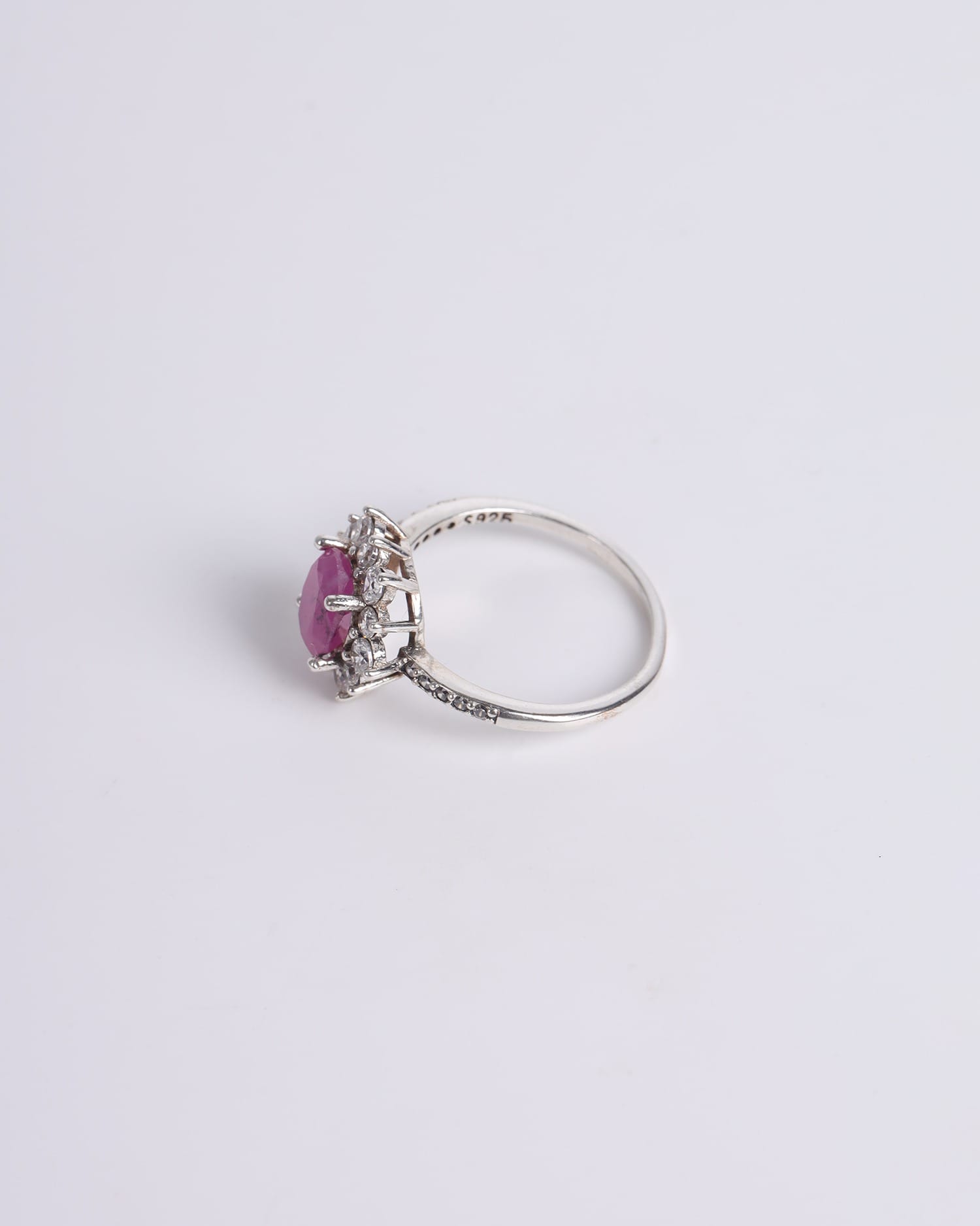 Sterling Silver Ruby & Diamond Accent Women’s Ring – Elegant Fine Jewelry