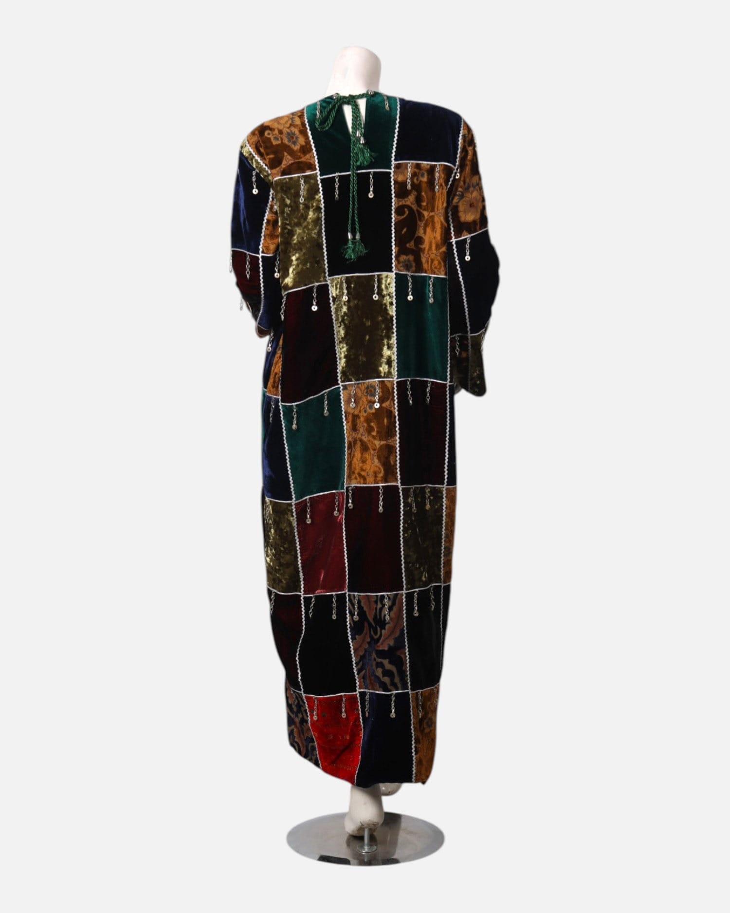 Luxury Afghan Velvet Silk Dress – Hand-Embroidered Qaraqi Design for Weddings