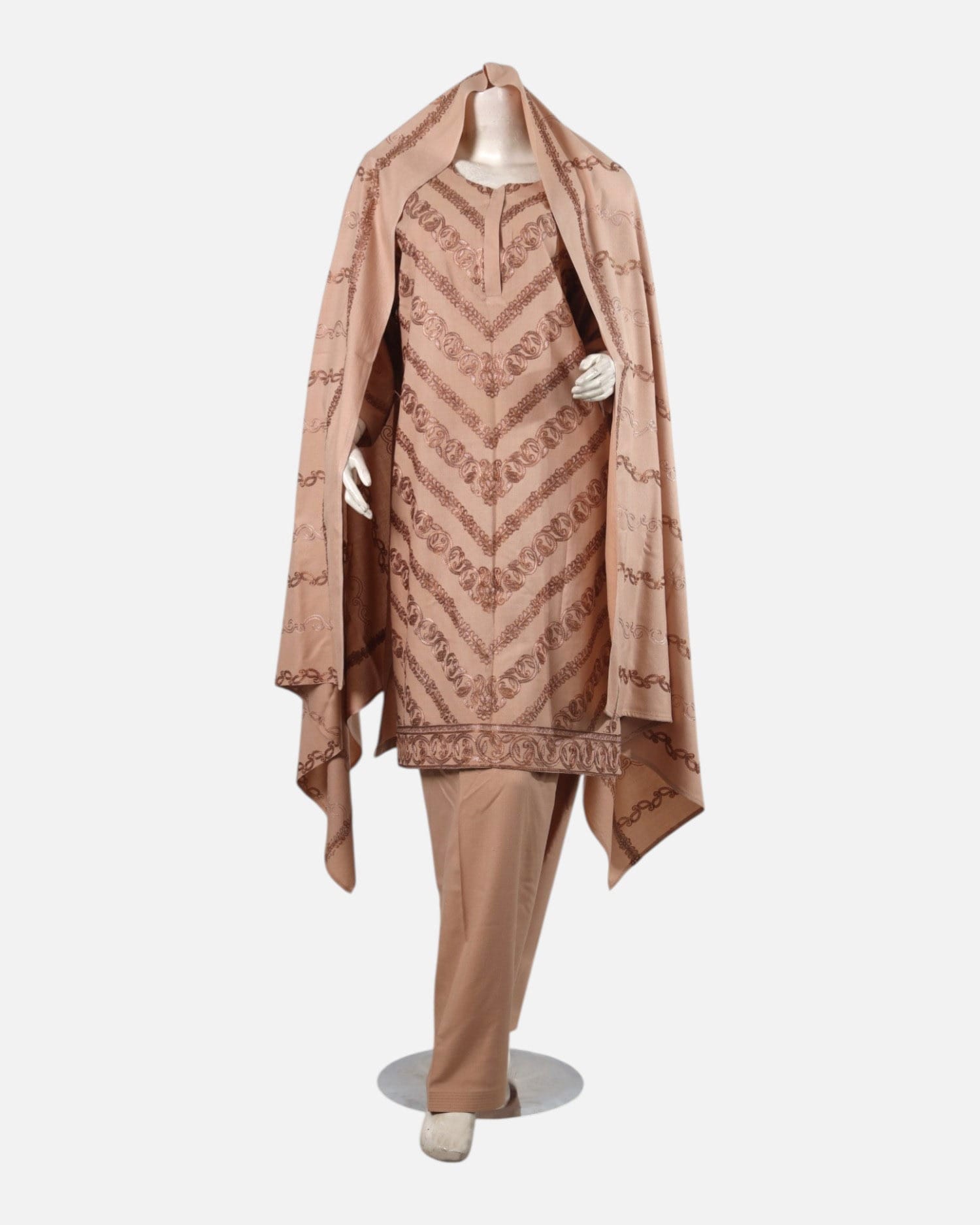Afghan Punjabi Dress – Three-Piece Handcrafted Outfit with Embroidery