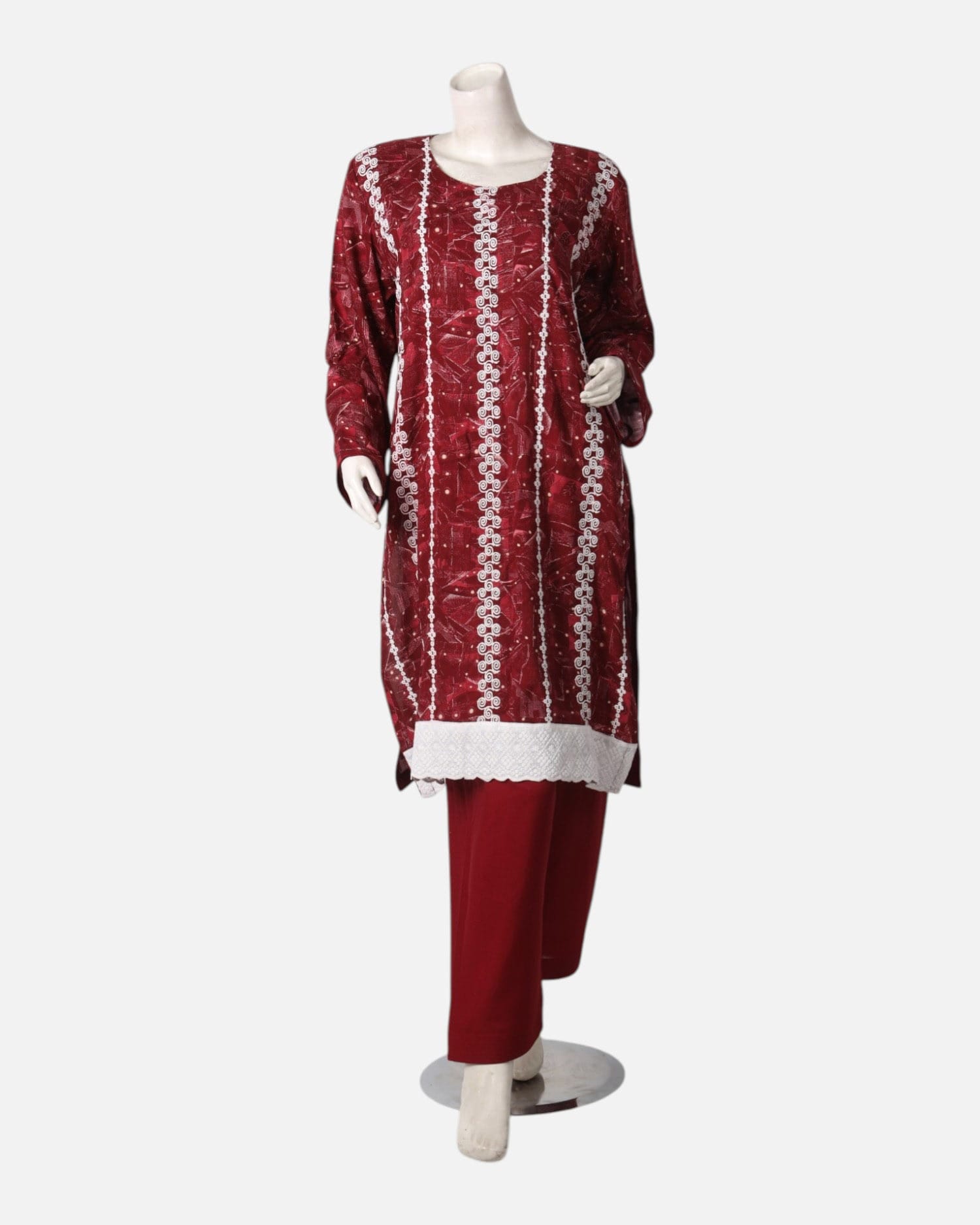 Afghan Red Embroidered Dress – Traditional Handmade Afghan Clothing