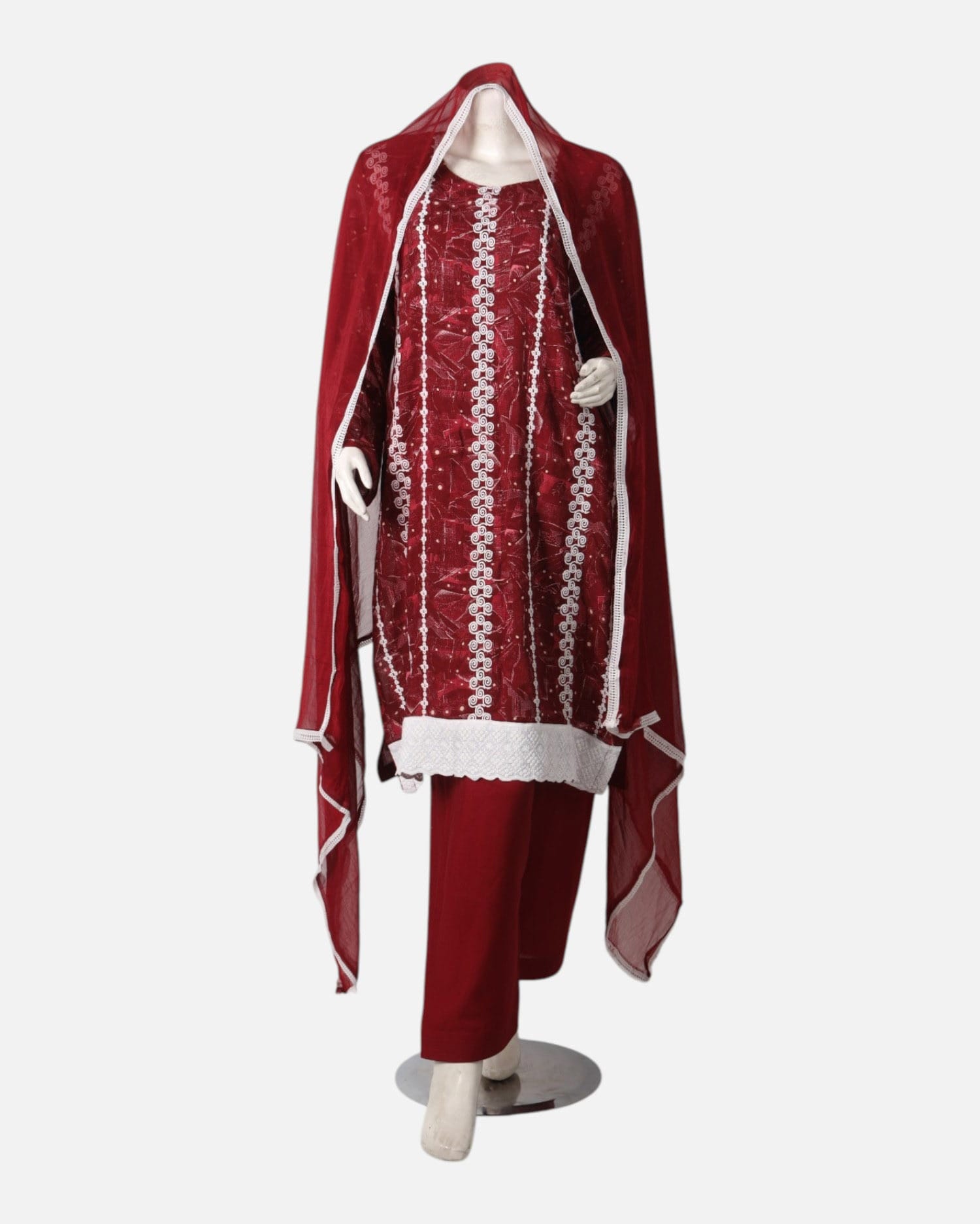 Afghan Red Embroidered Dress – Traditional Handmade Afghan Clothing