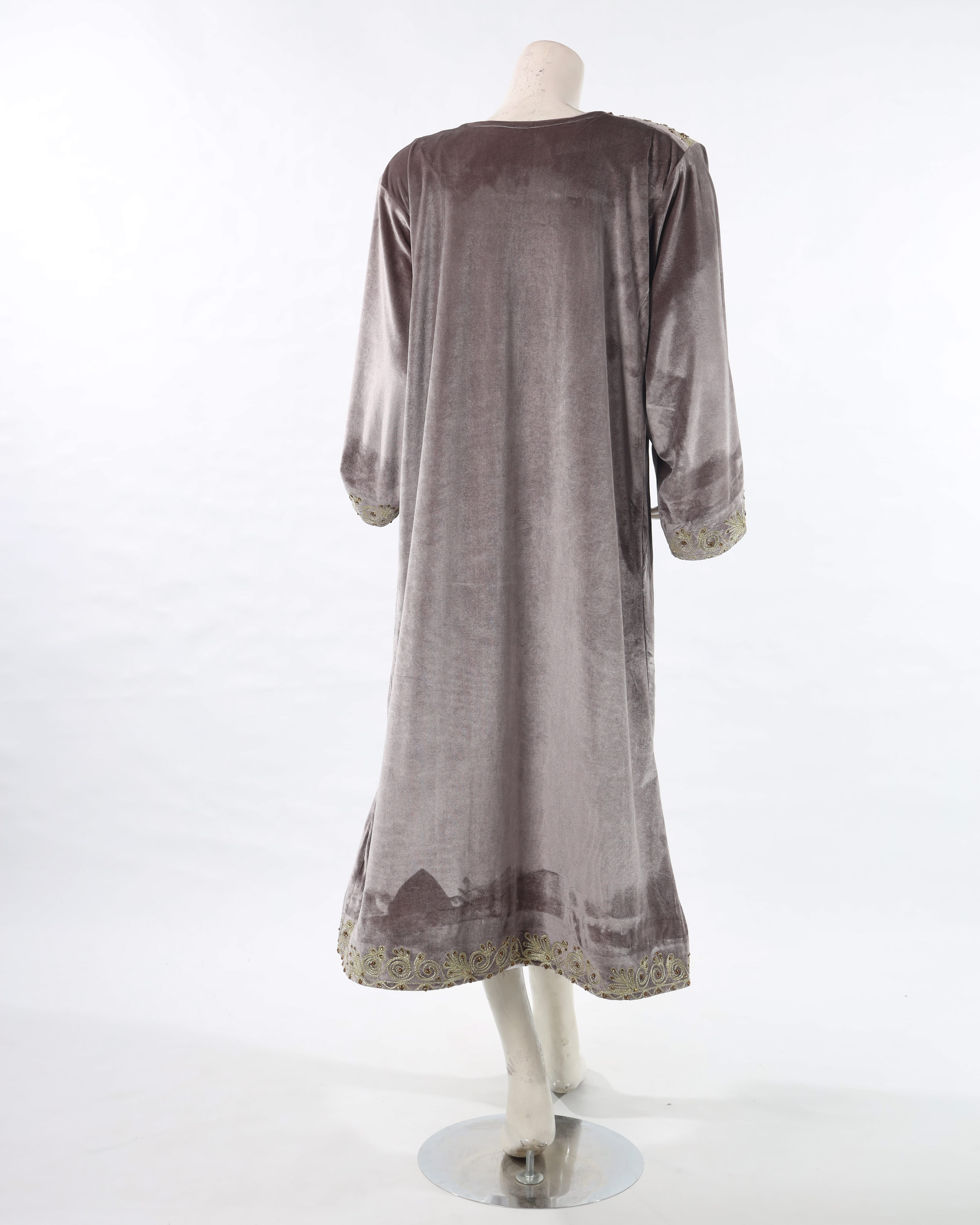 Handmade Afghan Chapan with Dress – Steel Velvet with Intricate Gulabatun Embroider