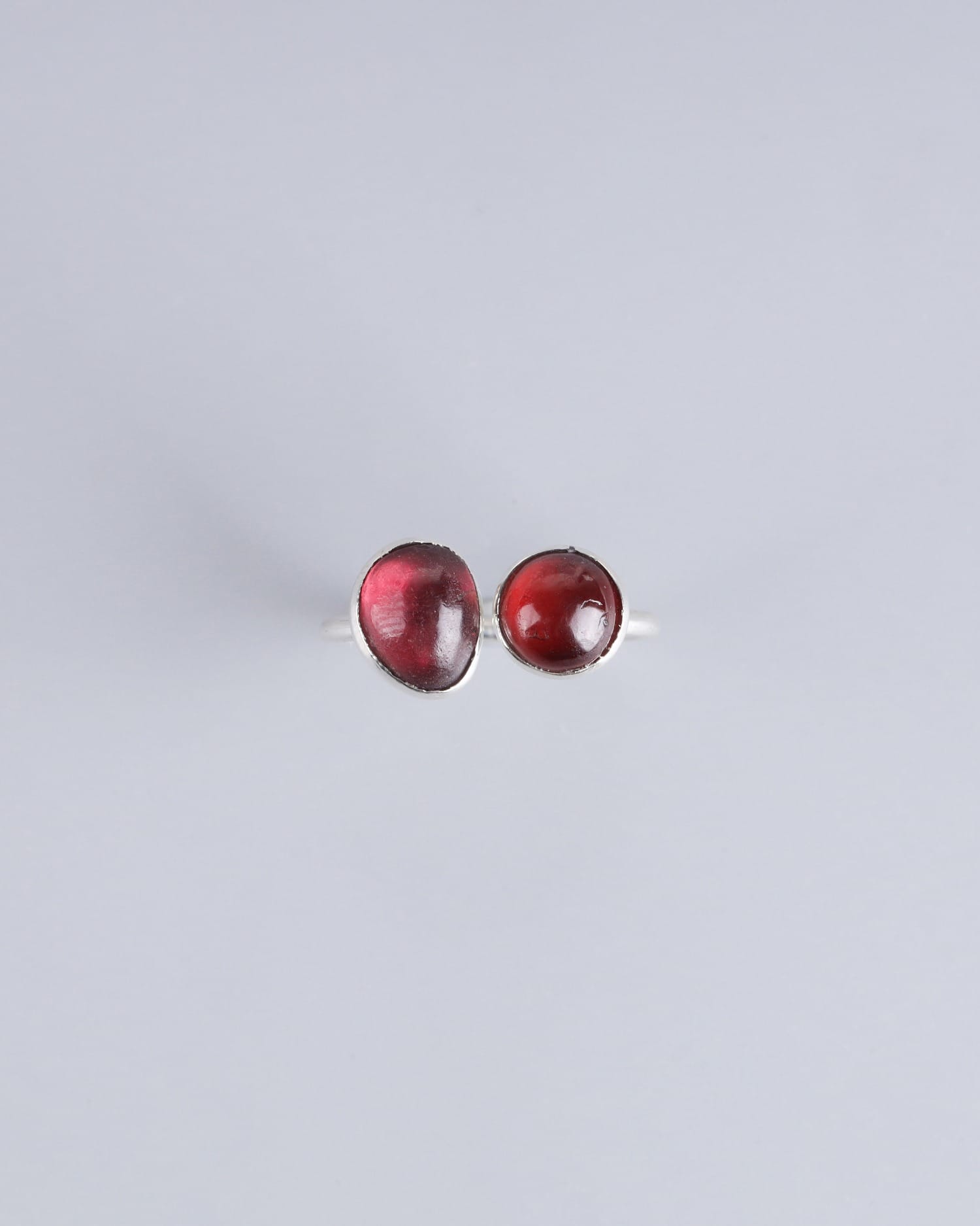 Fire Garnet Silver Ring