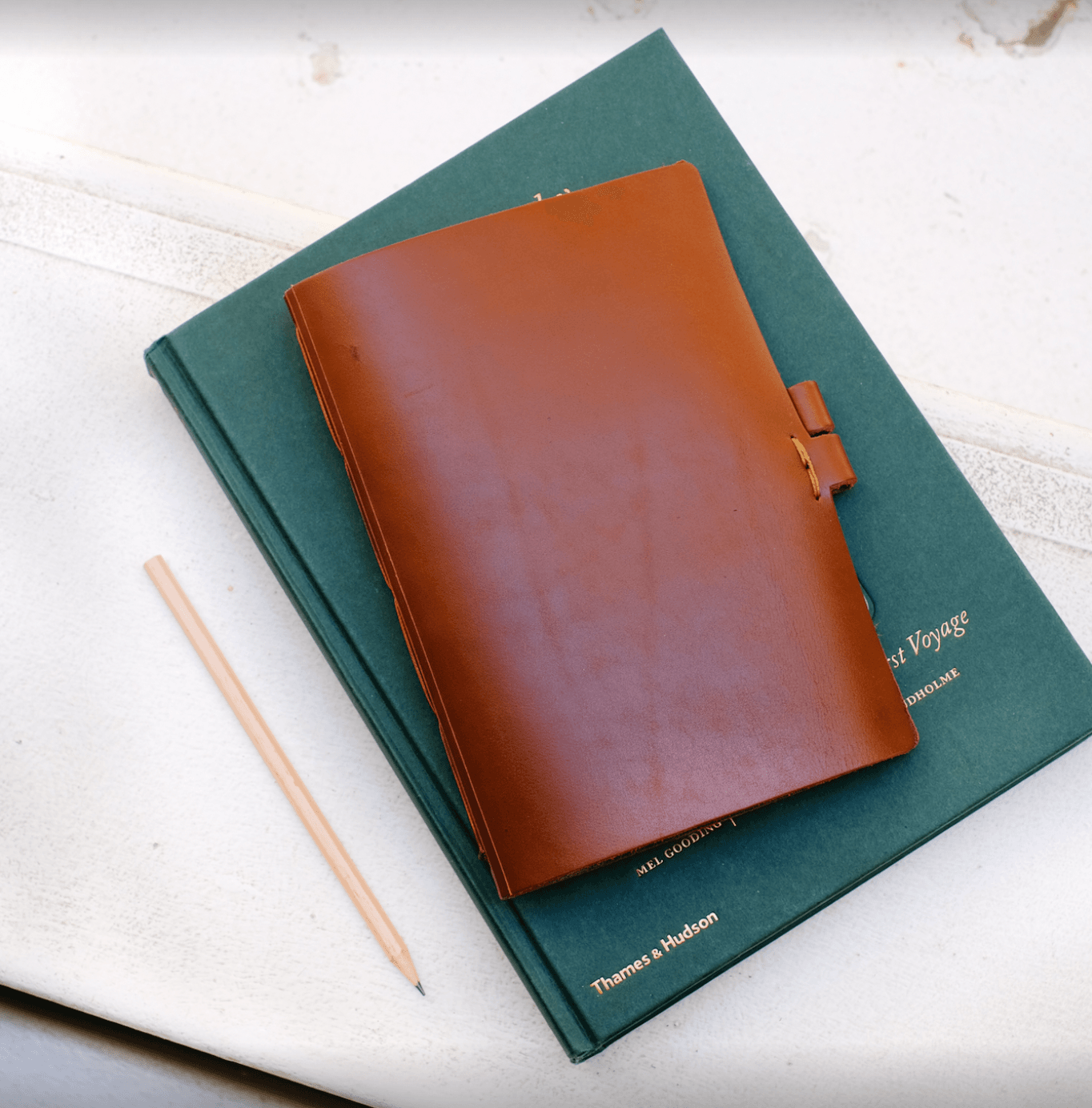 Handmade Leather Notebook – Artisan Journal with Pen Holder