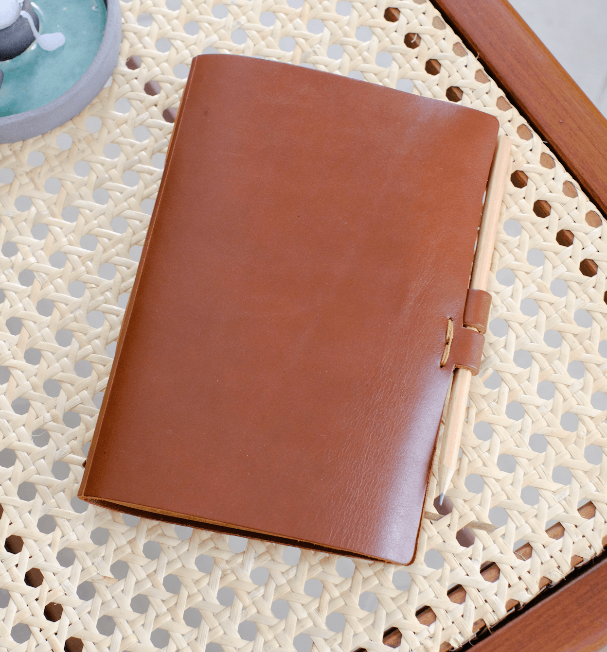 Handmade Leather Notebook – Artisan Journal with Pen Holder