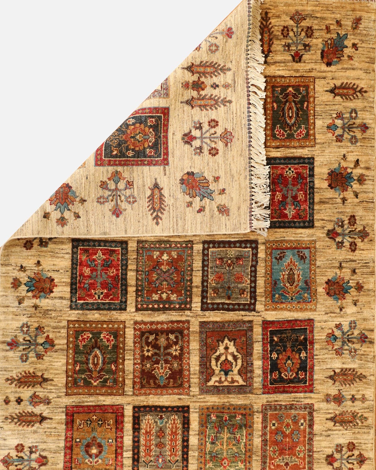 Handmade Ayeenah Afghan Rug – Wool & Cotton, Hand-Knotted, 1.50x2.50 meters