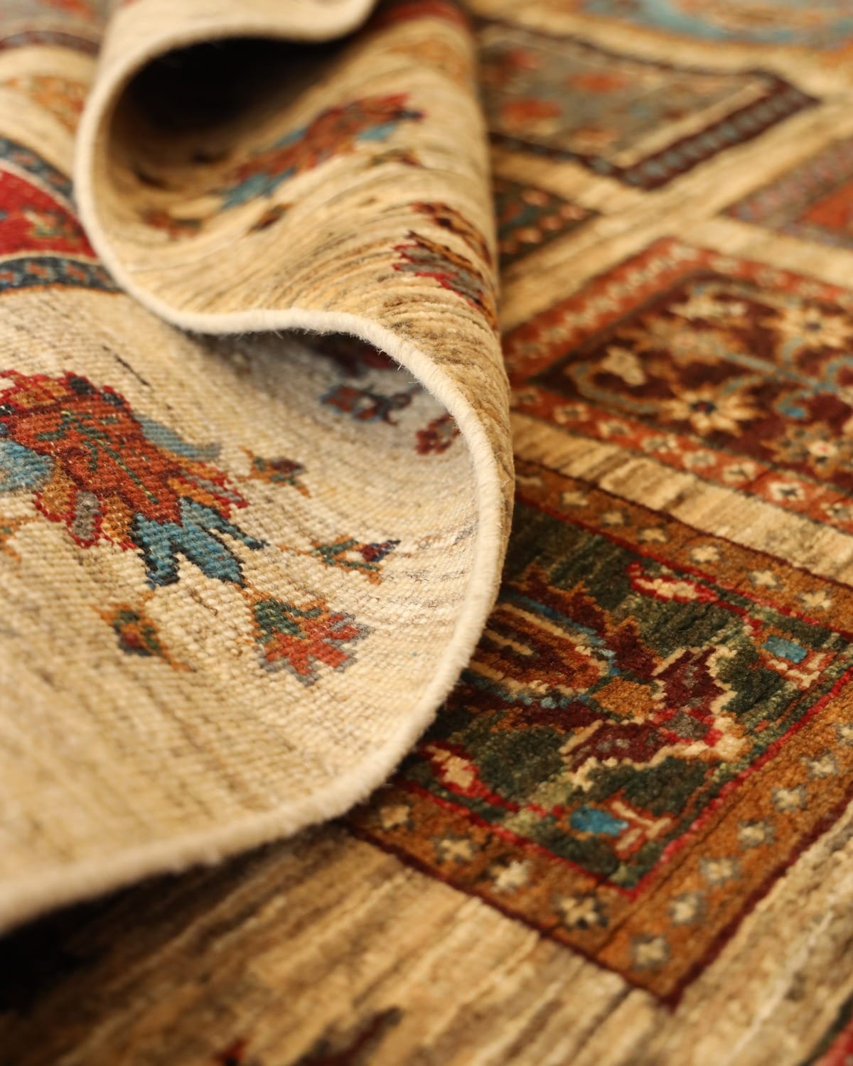 Handmade Ayeenah Afghan Rug – Wool & Cotton, Hand-Knotted, 1.50x2.50 meters