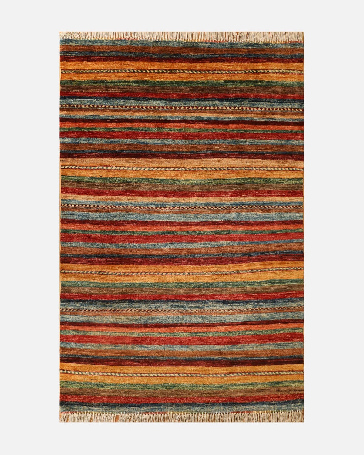 Khorjeen Afghan Rug – Wool, Hand-Knotted, 1.25x1.75 meters (35x35 inches)