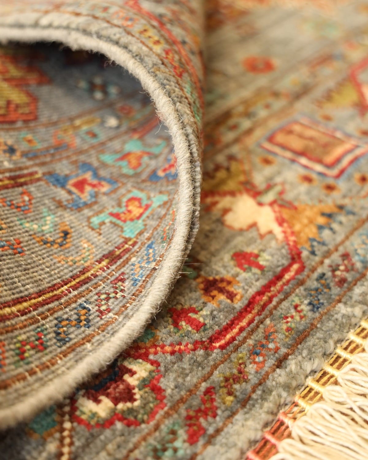 Handcrafted Afghan Wool & Cotton Rug – Vibrant Old Sultani Design with Intricate Detailing | 1.50x2m (35x40 inches)"