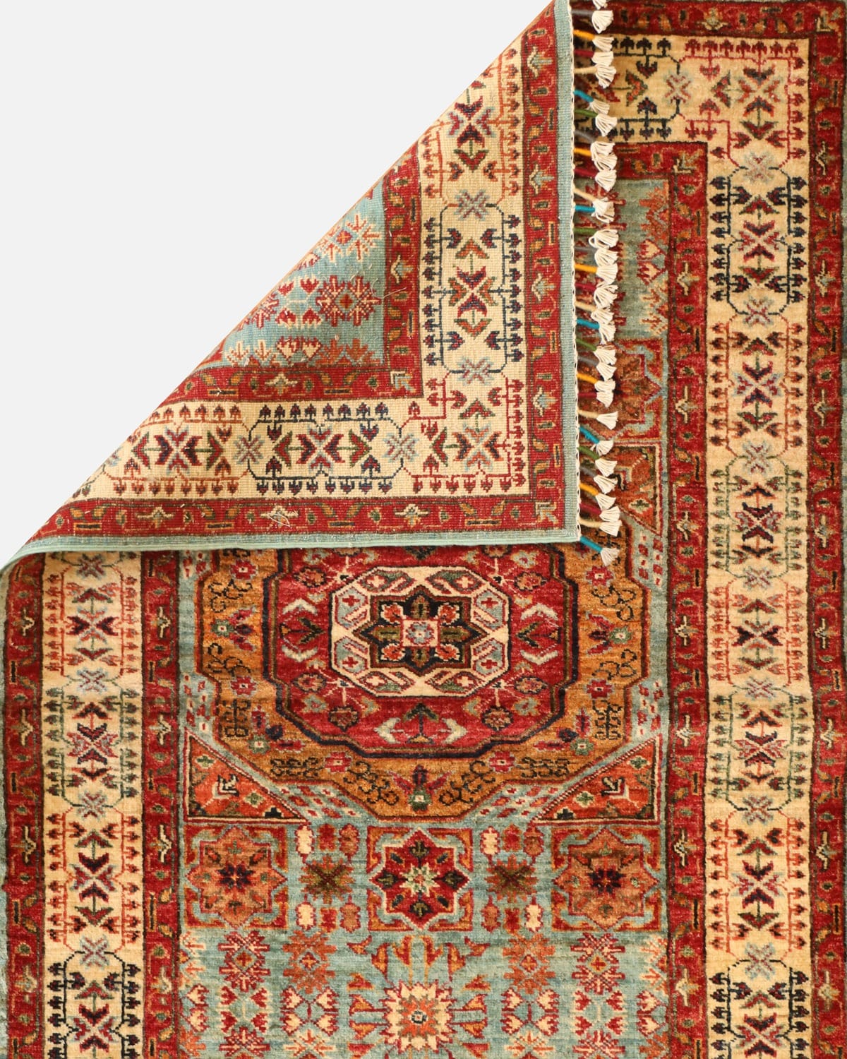 Traditional Afghan Mamlok Rug 1x2 - Hand Knotted Wool & Cotton Area Rug- Unique Afghan Carpet