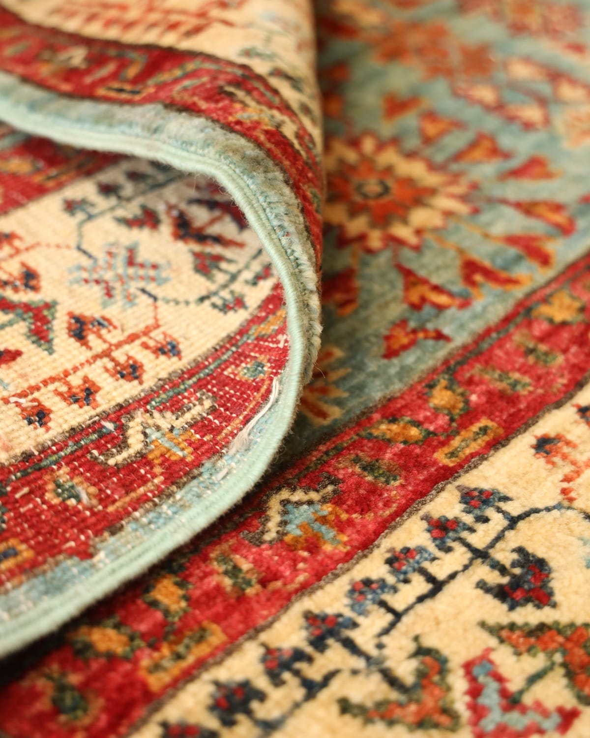Traditional Afghan Mamlok Rug 1x2 - Hand Knotted Wool & Cotton Area Rug- Unique Afghan Carpet
