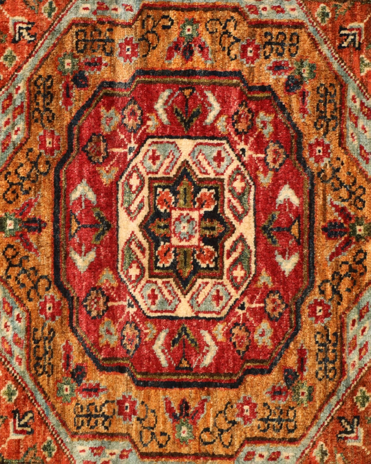 Traditional Afghan Mamlok Rug 1x2 - Hand Knotted Wool & Cotton Area Rug- Unique Afghan Carpet
