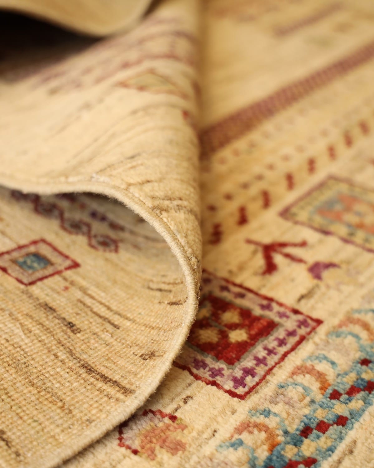 Afghan Tree Rug - Hand-Knotted Wool Rug