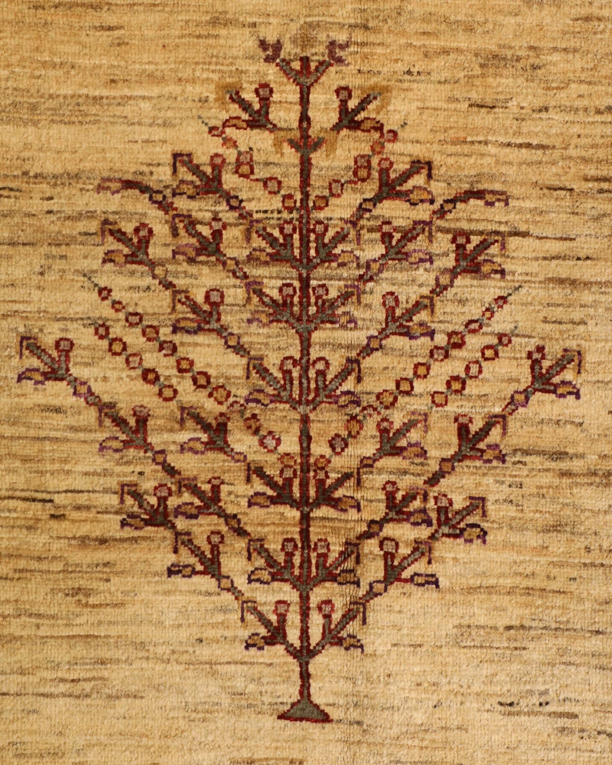 Afghan Tree Rug - Hand-Knotted Wool Rug