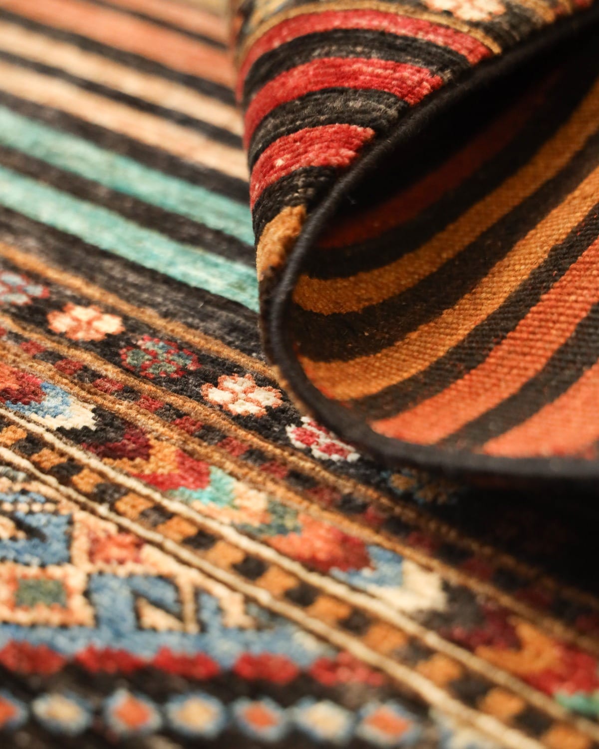 Khorjeen Modern Afghan Rug  Hand-Knotted Wool Traditional Oriental Design Area Rug