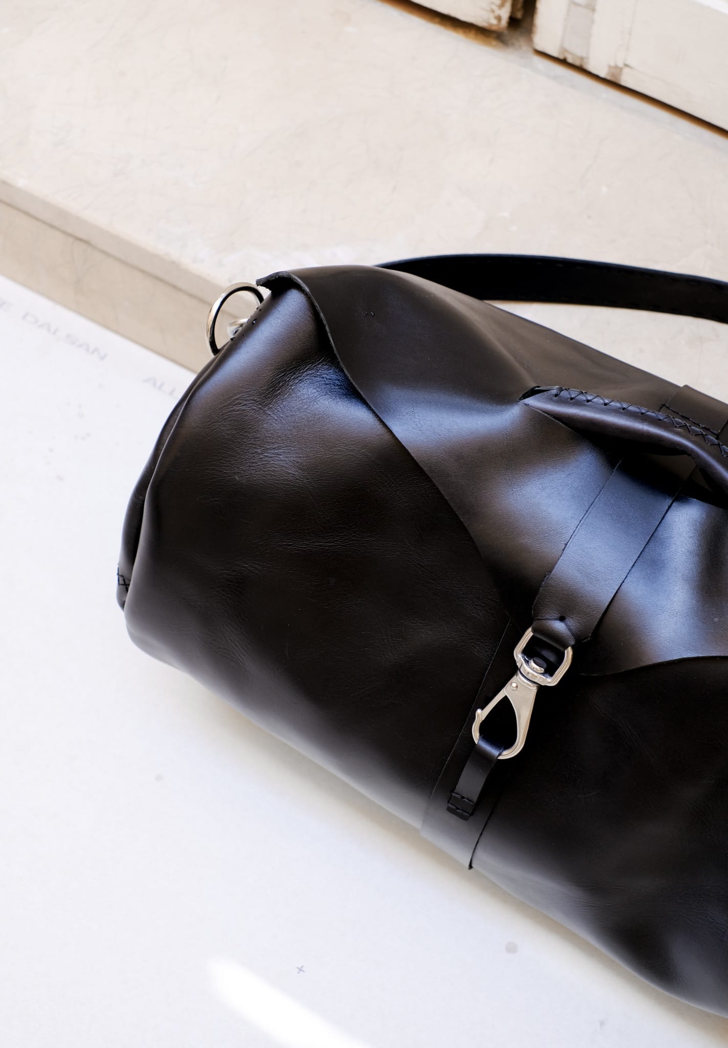 Black Pure Leather Travel Duffle Bag, Gym Handmade Suitcase