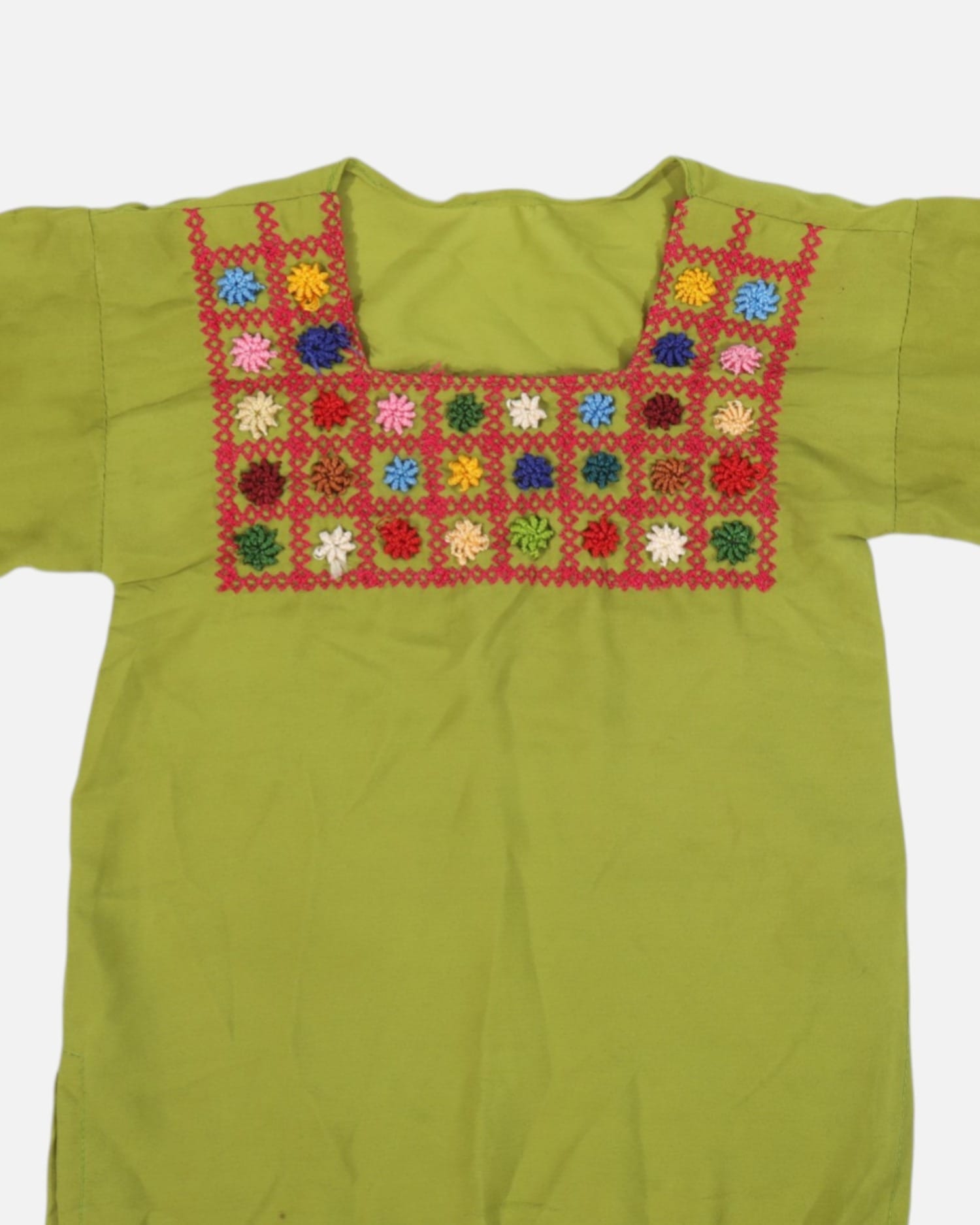 Punjabi Dress – Pistachio Green Traditional Embroidered Afghan Cultural Dress for Women