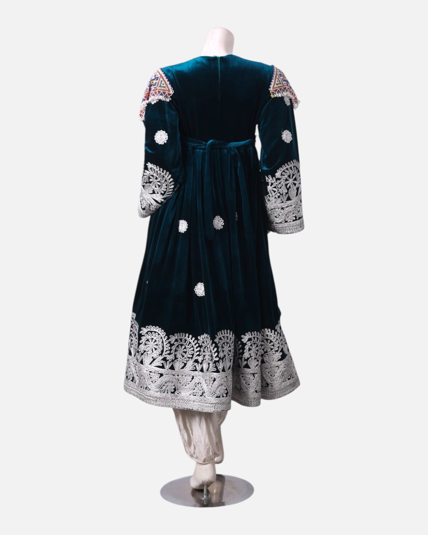Charmadozi Velvet Dress – Hand-Embroidered Velvet Dress with Traditional Afghan Details