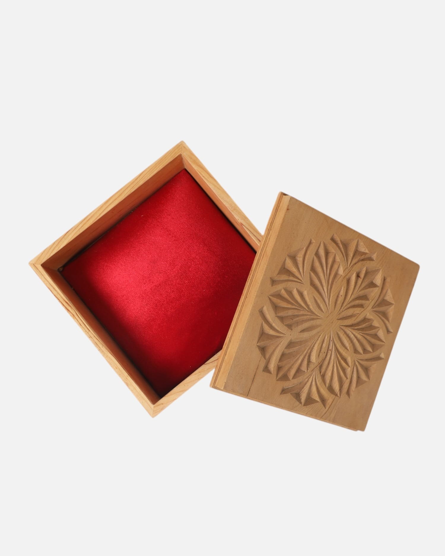Jewelry Gift Box – Handcrafted Wooden Box with Intricate Carving