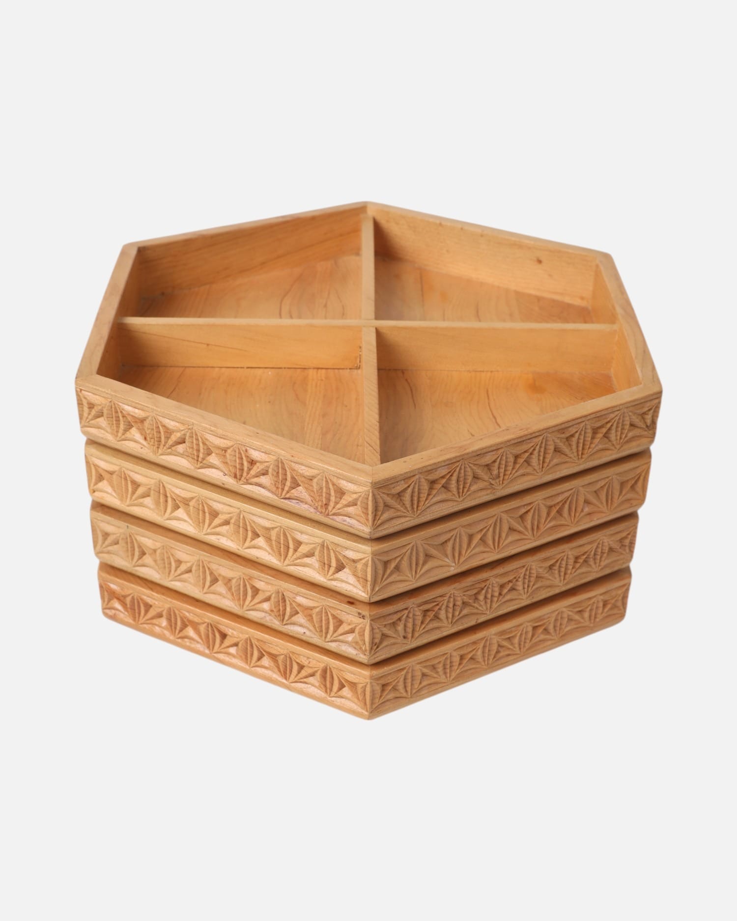 Wooden Dry Fruit Set – Handcrafted Archa Wood