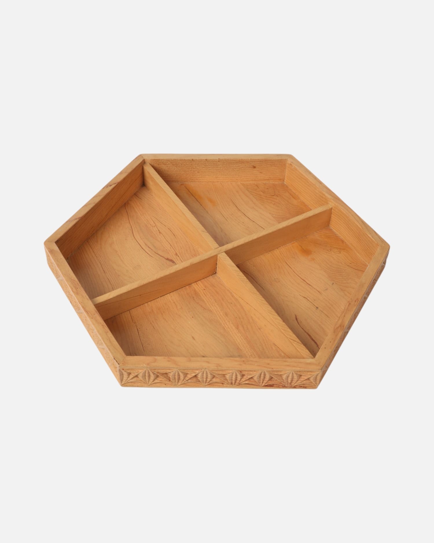 Wooden Dry Fruit Set – Handcrafted Archa Wood