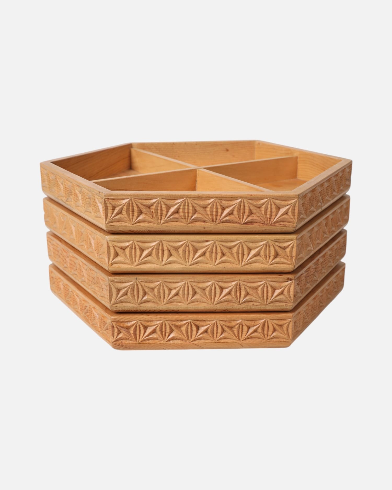 Wooden Dry Fruit Set – Handcrafted Archa Wood