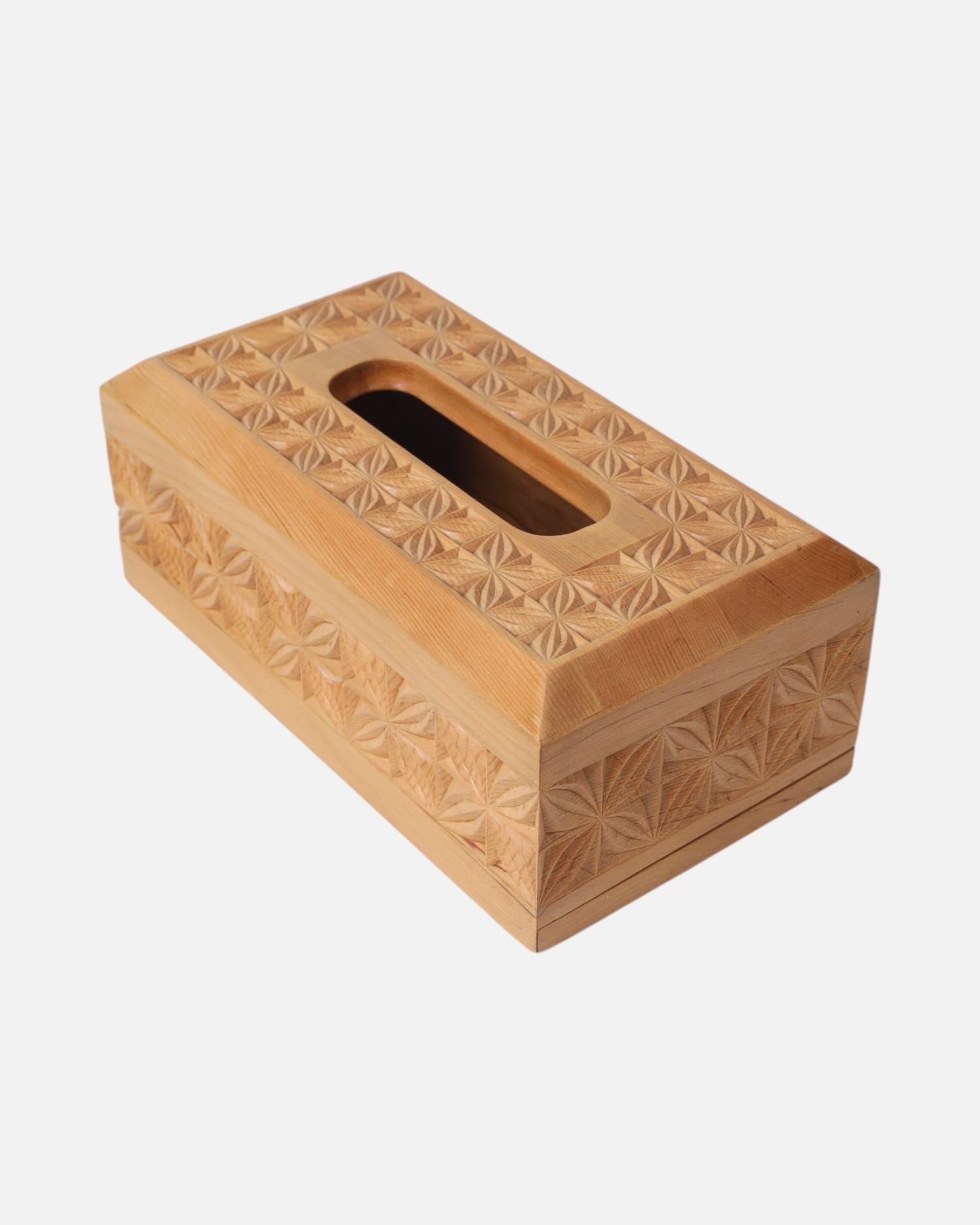 Handcrafted Wooden Tissue Box – Traditional Nooristani Design