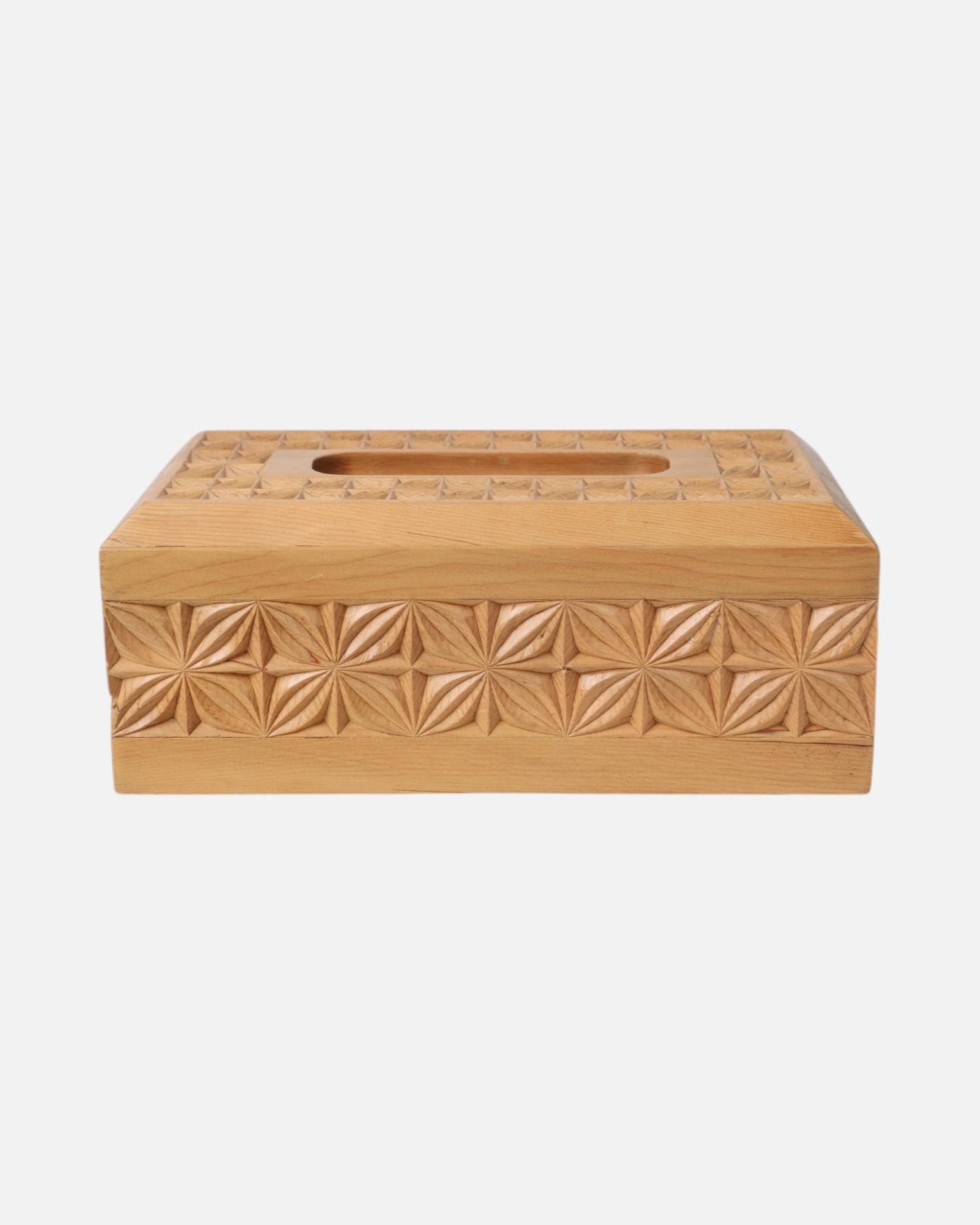 Handcrafted Wooden Tissue Box – Traditional Nooristani Design