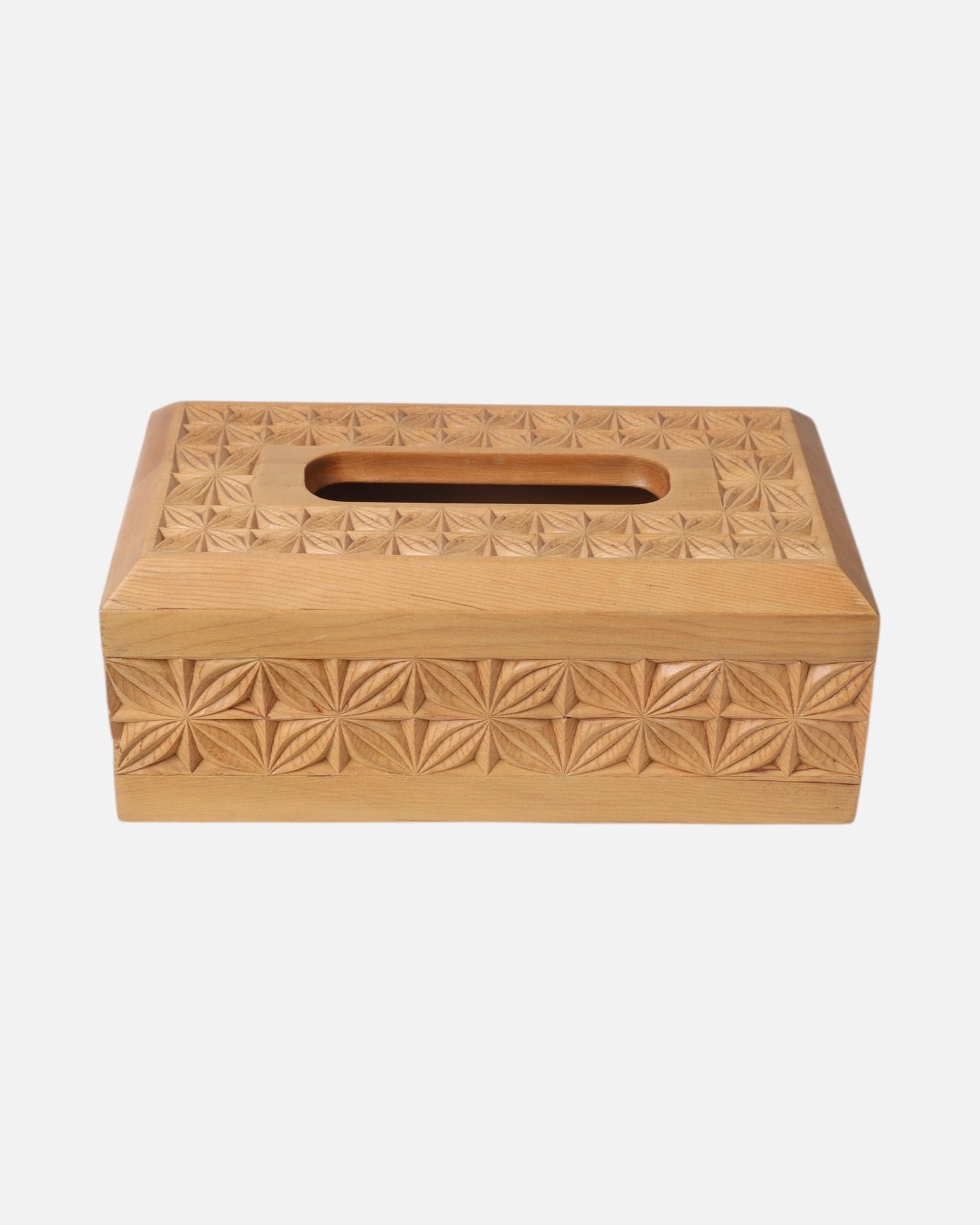 Handcrafted Wooden Tissue Box – Traditional Nooristani Design