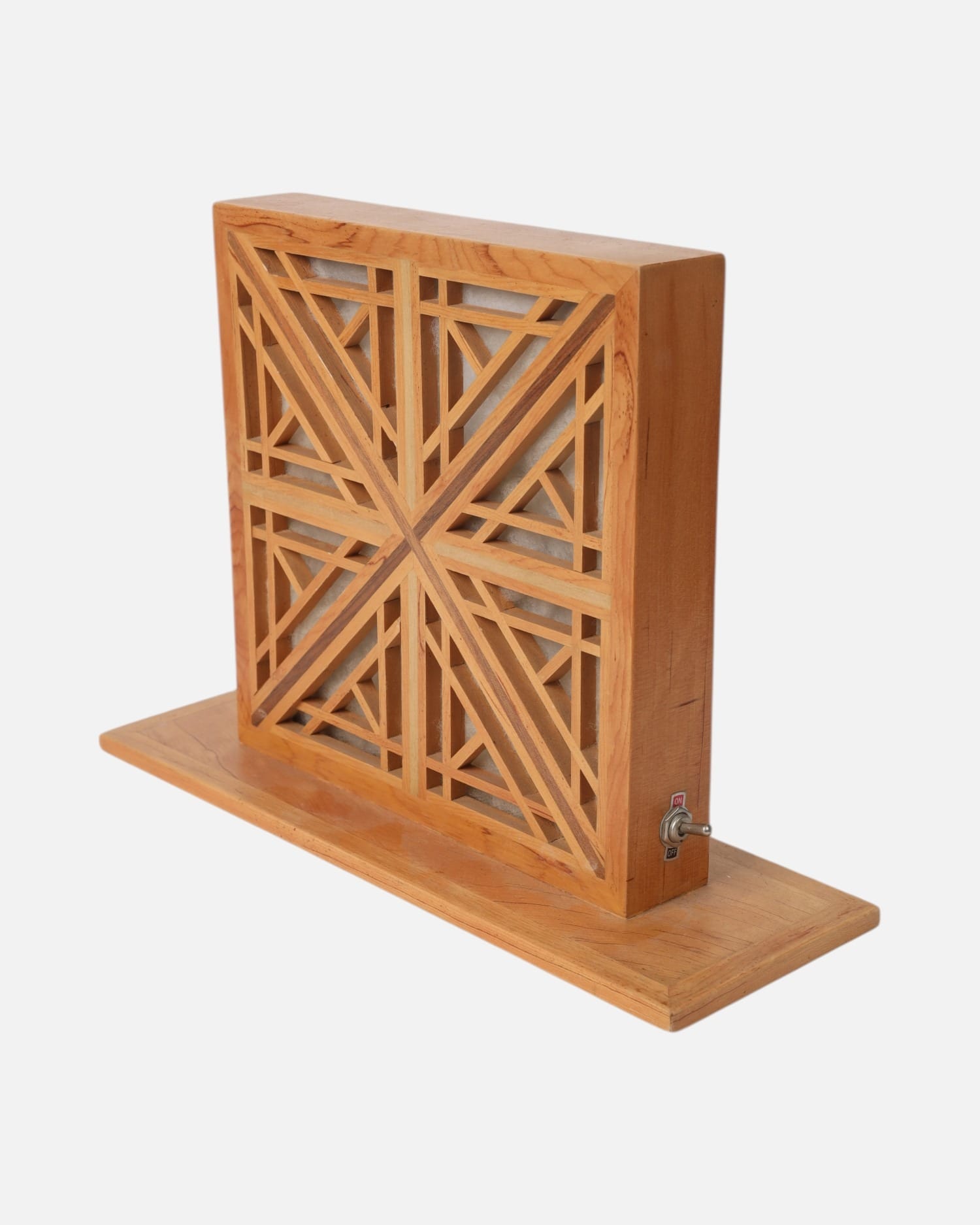 Handcrafted Wooden Lamp – Traditional Afghan Carved Design