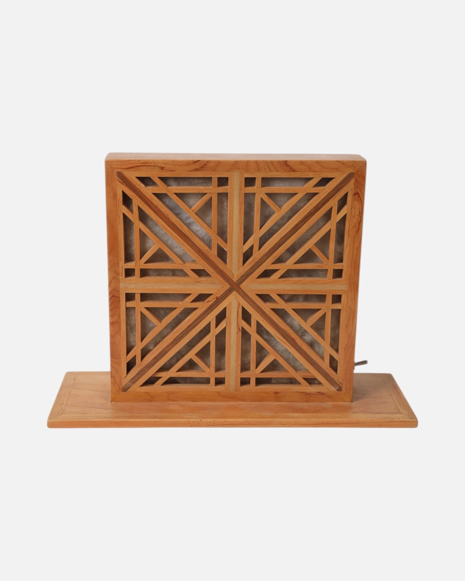 Handcrafted Wooden Lamp – Traditional Afghan Carved Design