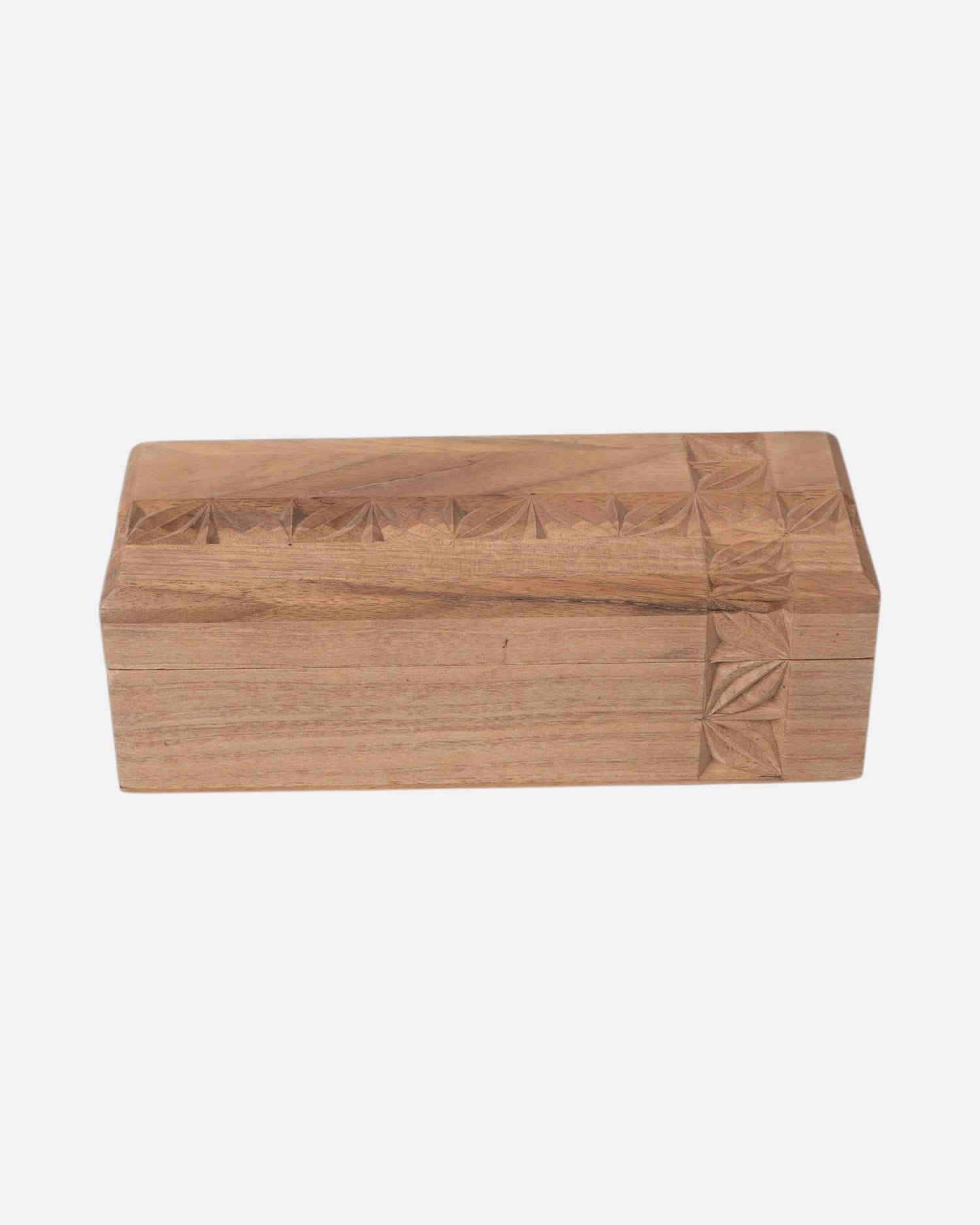 Unique Wooden Jewelry Box with Nooristani Detailing – Handcrafted Afghan Decor