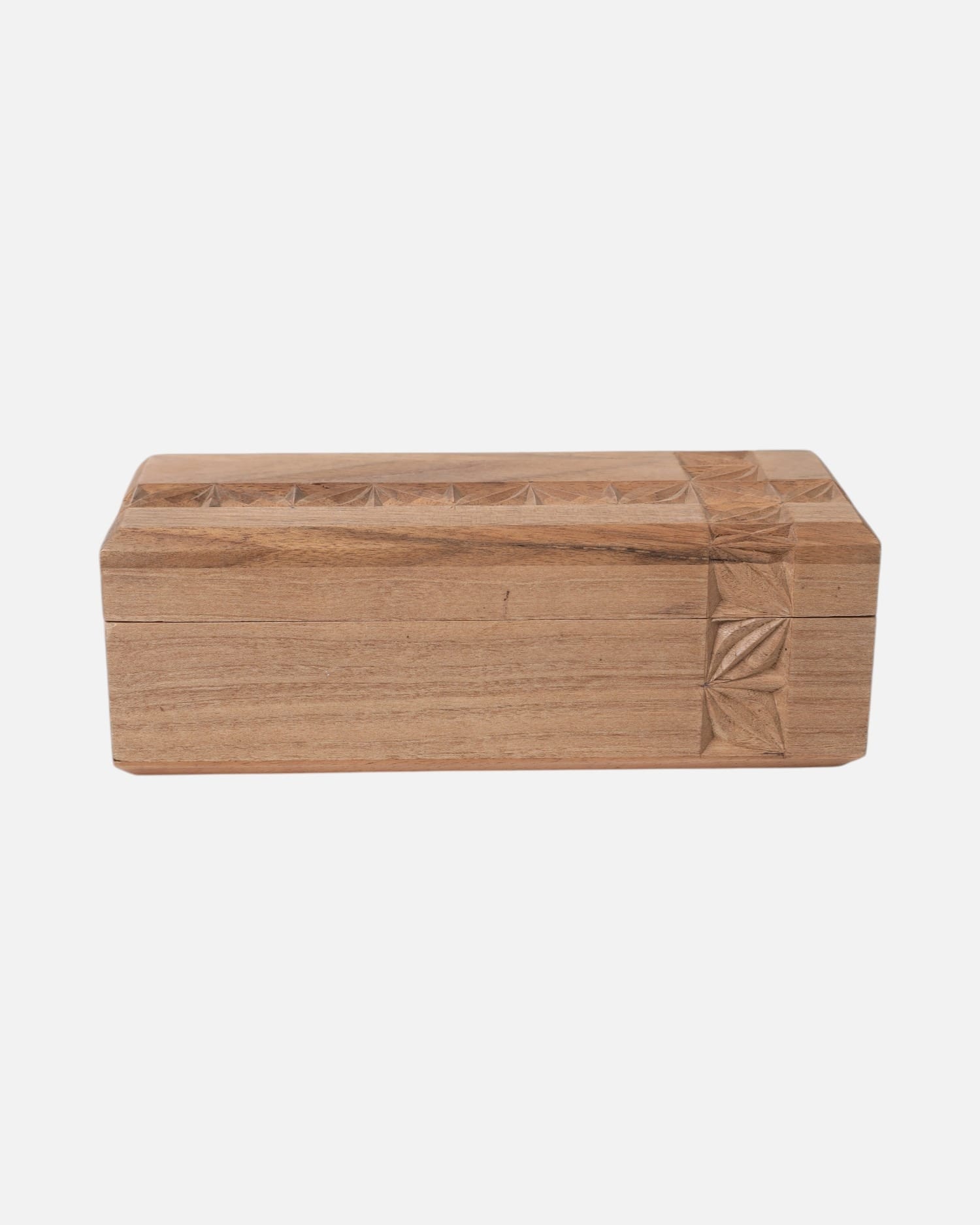 Unique Wooden Jewelry Box with Nooristani Detailing – Handcrafted Afghan Decor