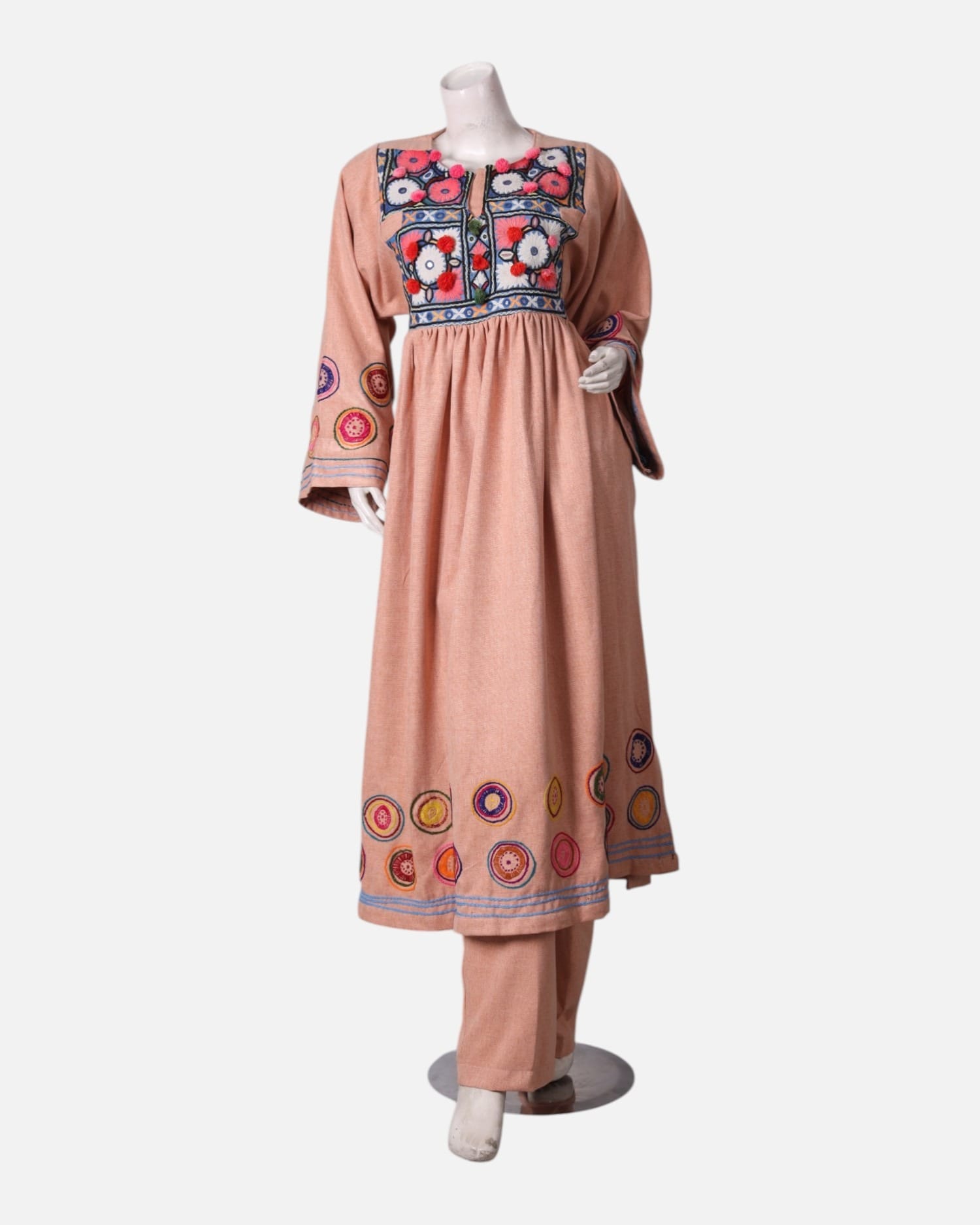 Embroidered Long Dress Set Wrikham