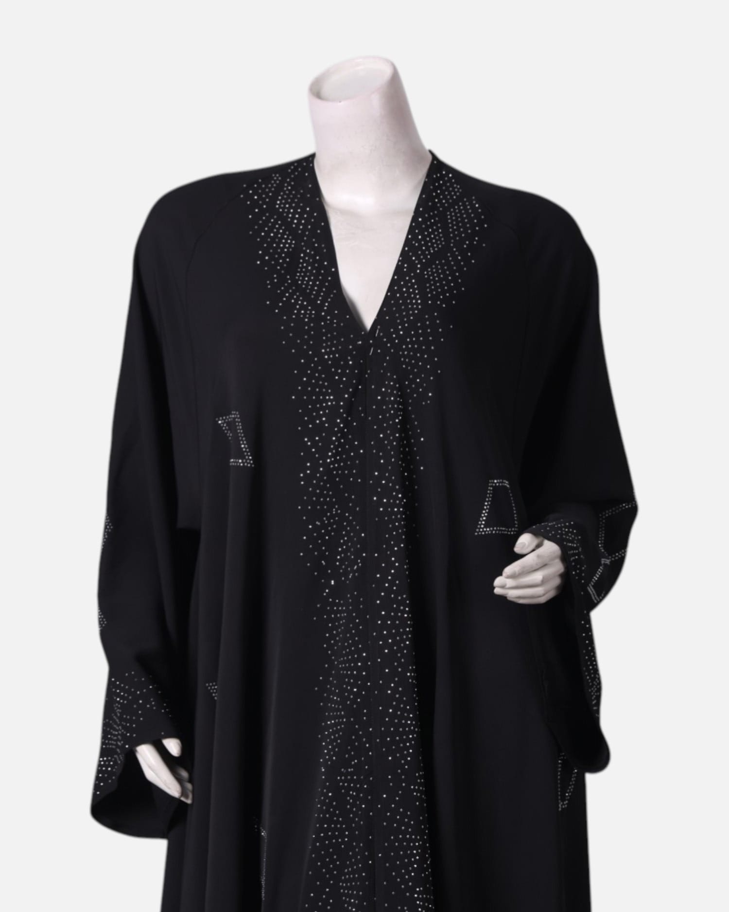 Long Silk Black ,Hijab, Dubai Abaya, Traditional Hijab