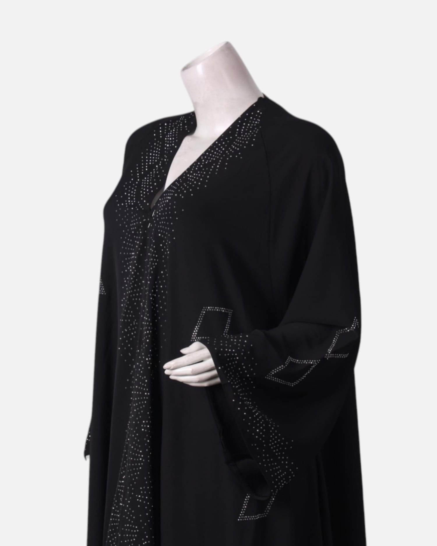Long Silk Black ,Hijab, Dubai Abaya, Traditional Hijab