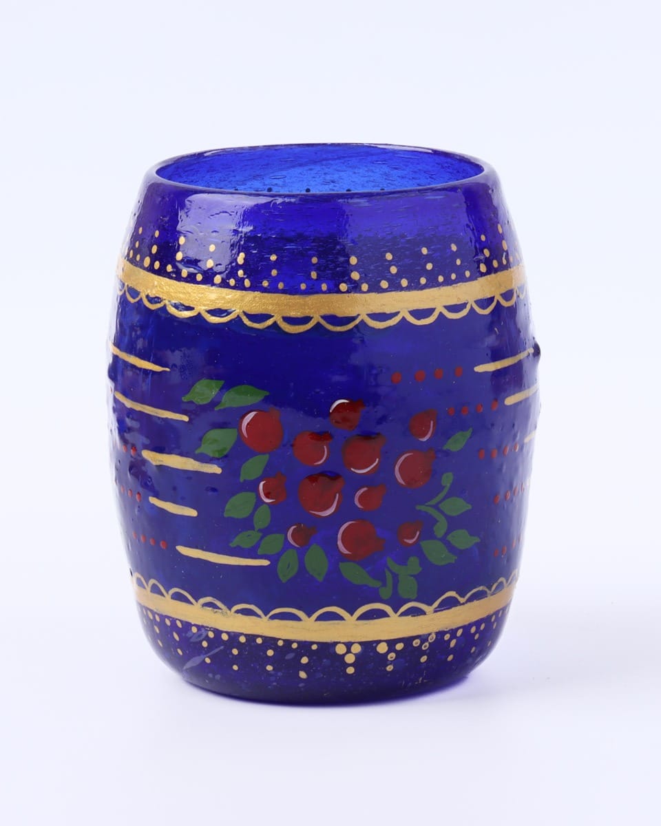 Pomegranate Design Miniature Work Glass (Set of 4)