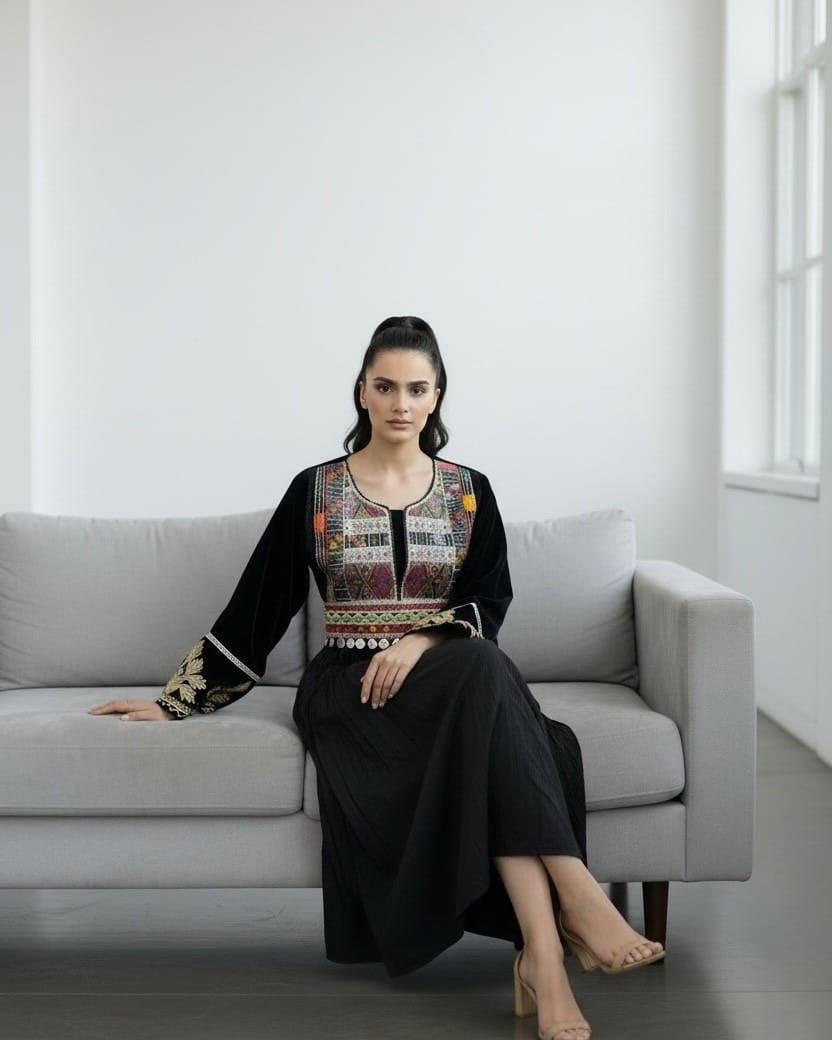 Black Afghan Dress For Women