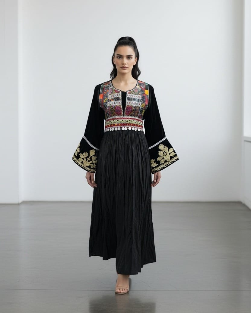 Black Afghan Dress For Women