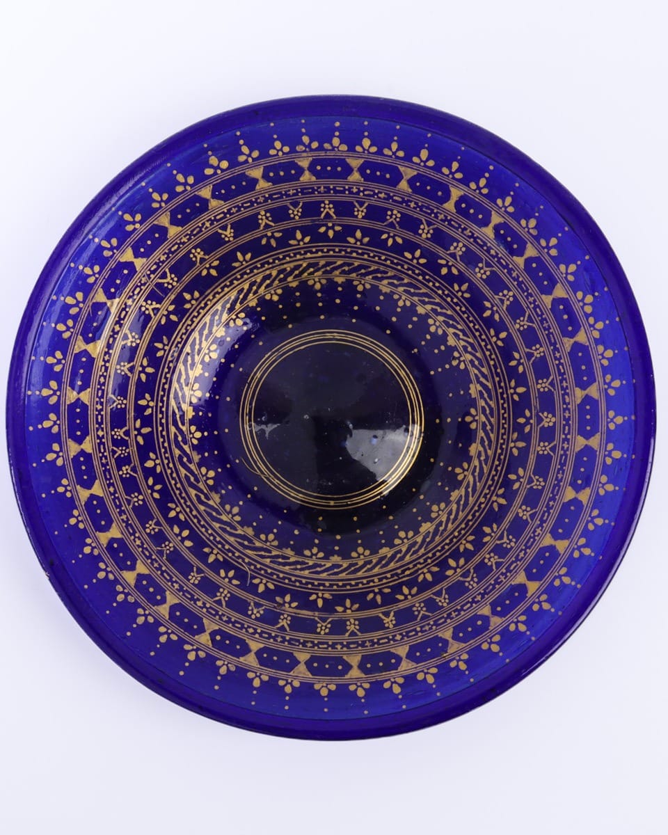 Handblown Glassware Miniature Work Plates (Set of 4)